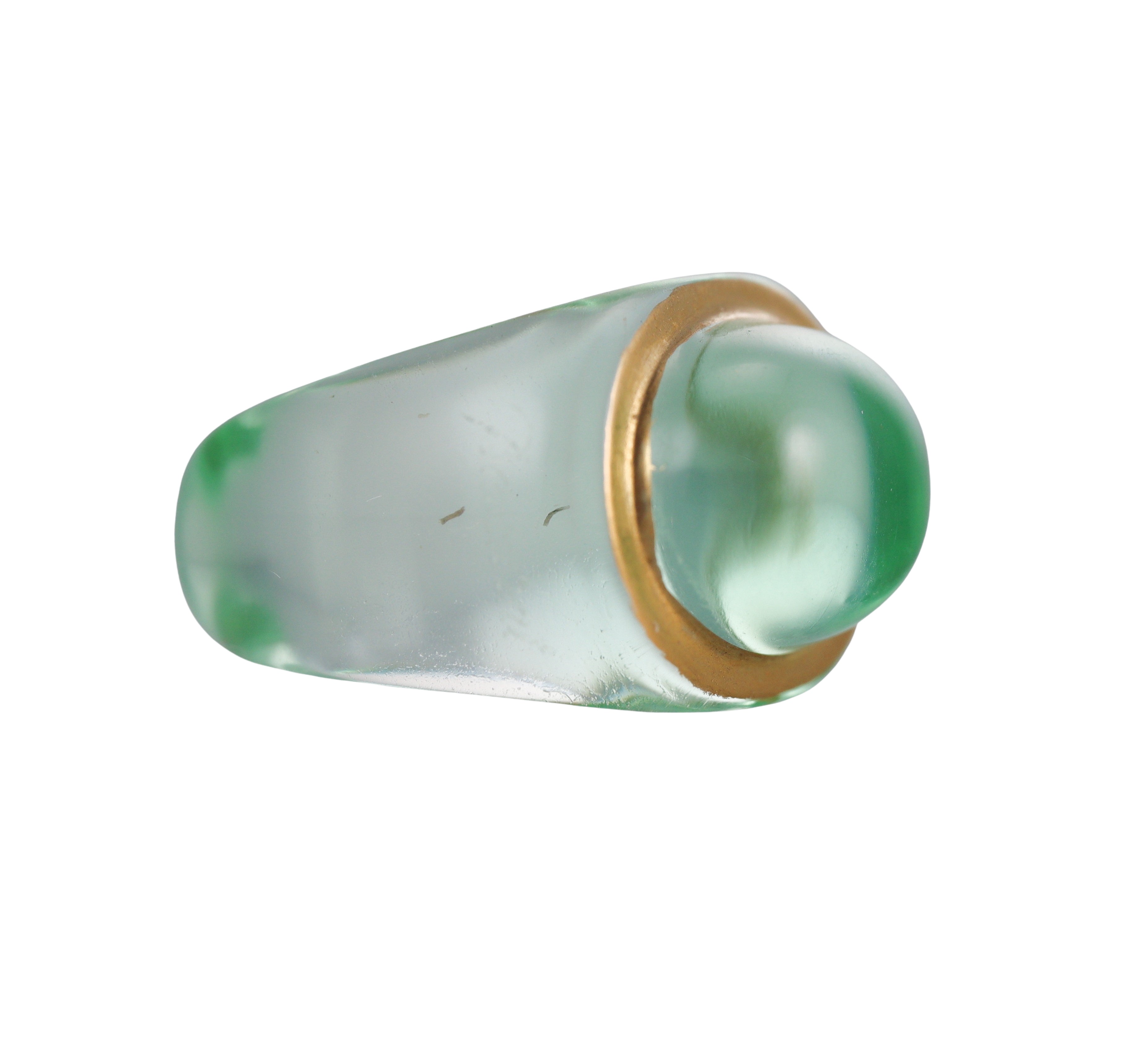 Baccarat Jewelry Light Green Crystal Ring