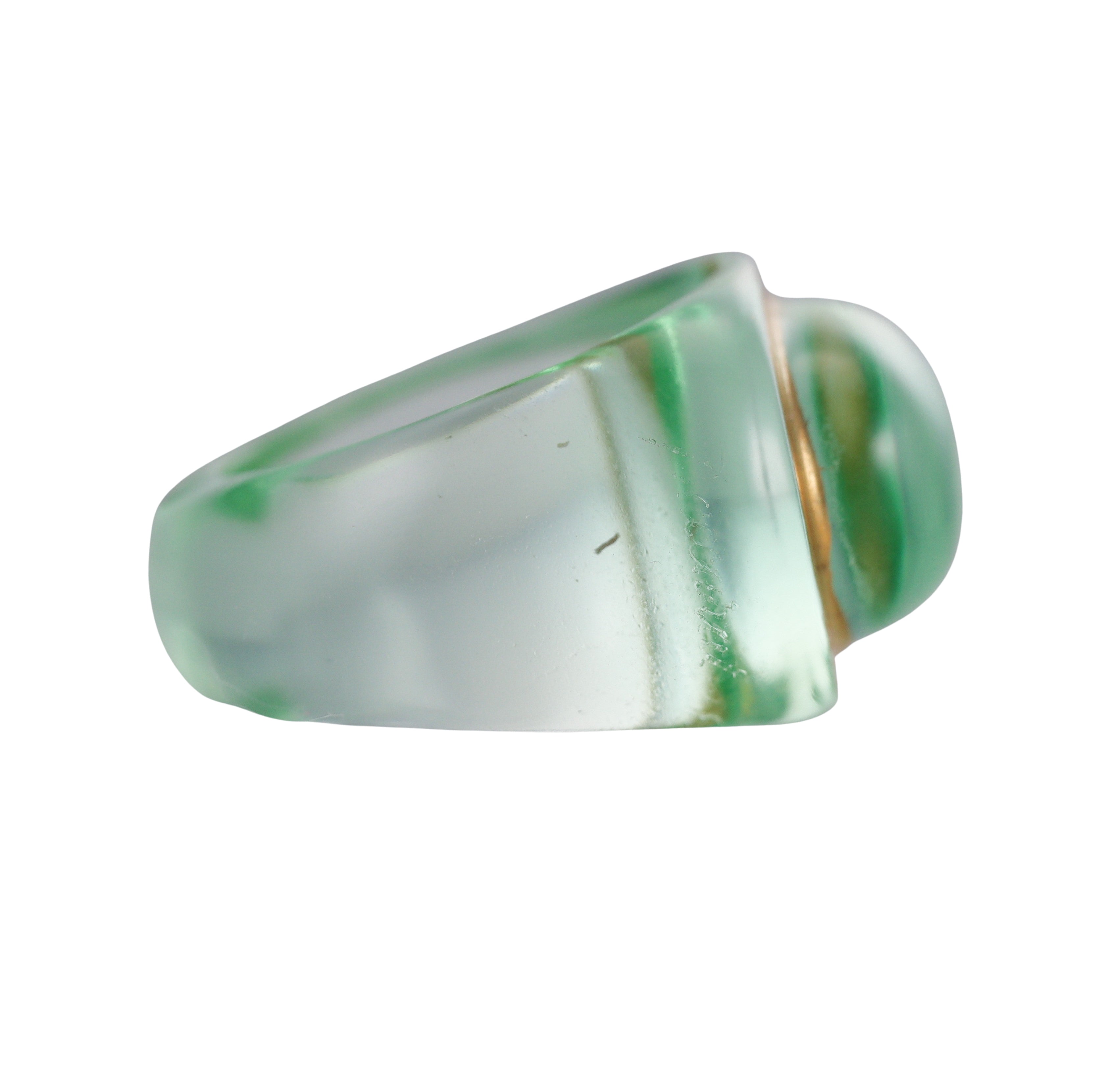 Baccarat Jewelry Light Green Crystal Ring
