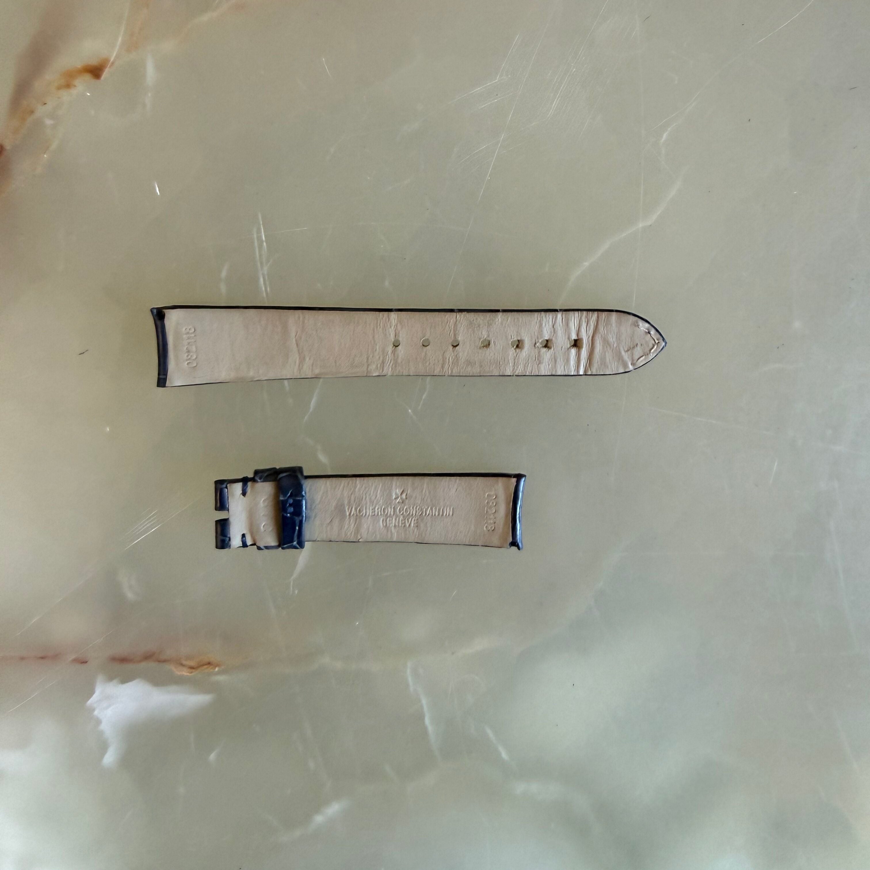 Authentic Vacheron Constantin Alligator Dark Grey Watch Band Strap 16mm