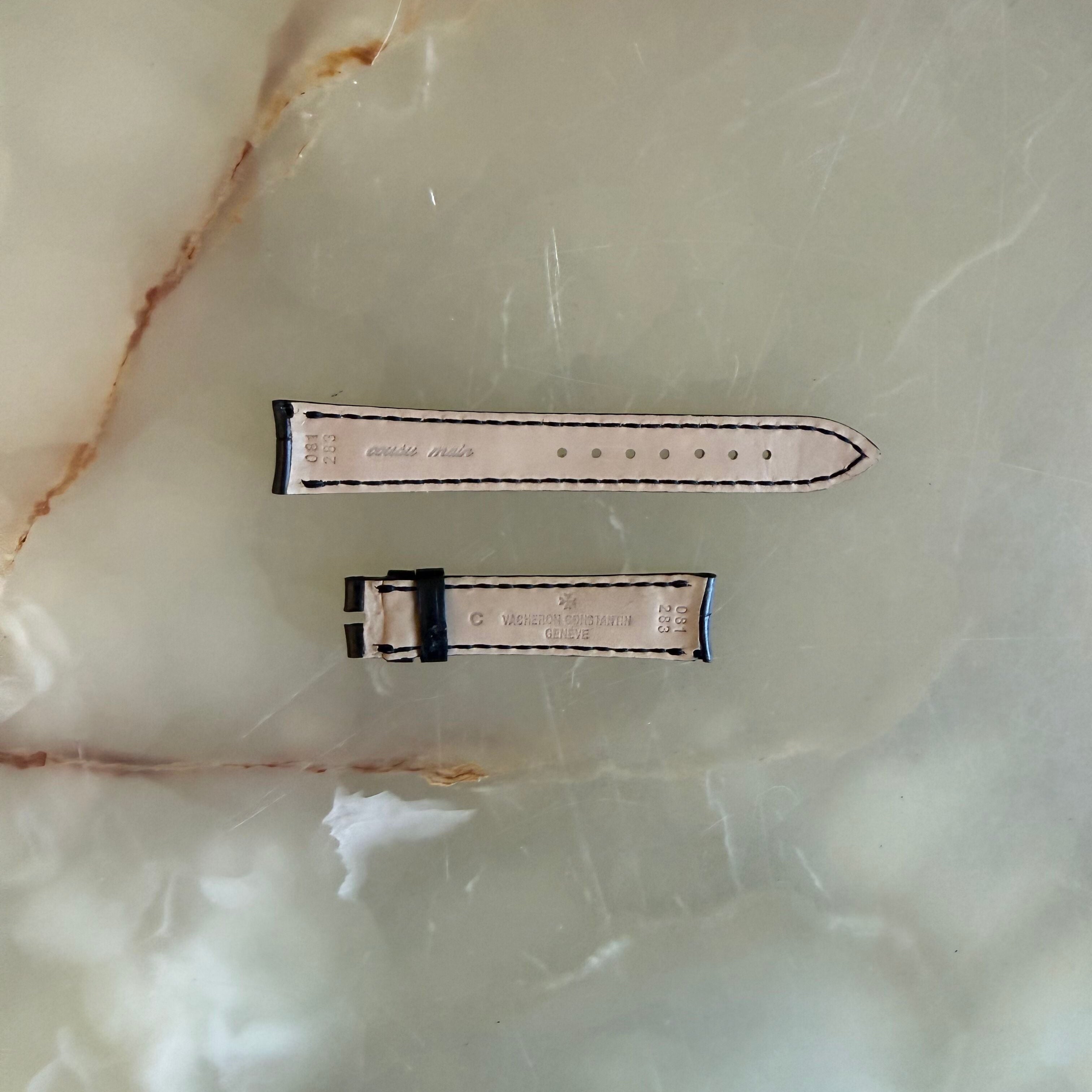 Authentic Vacheron Constantin Alligator Black Watch Band Strap 16mm