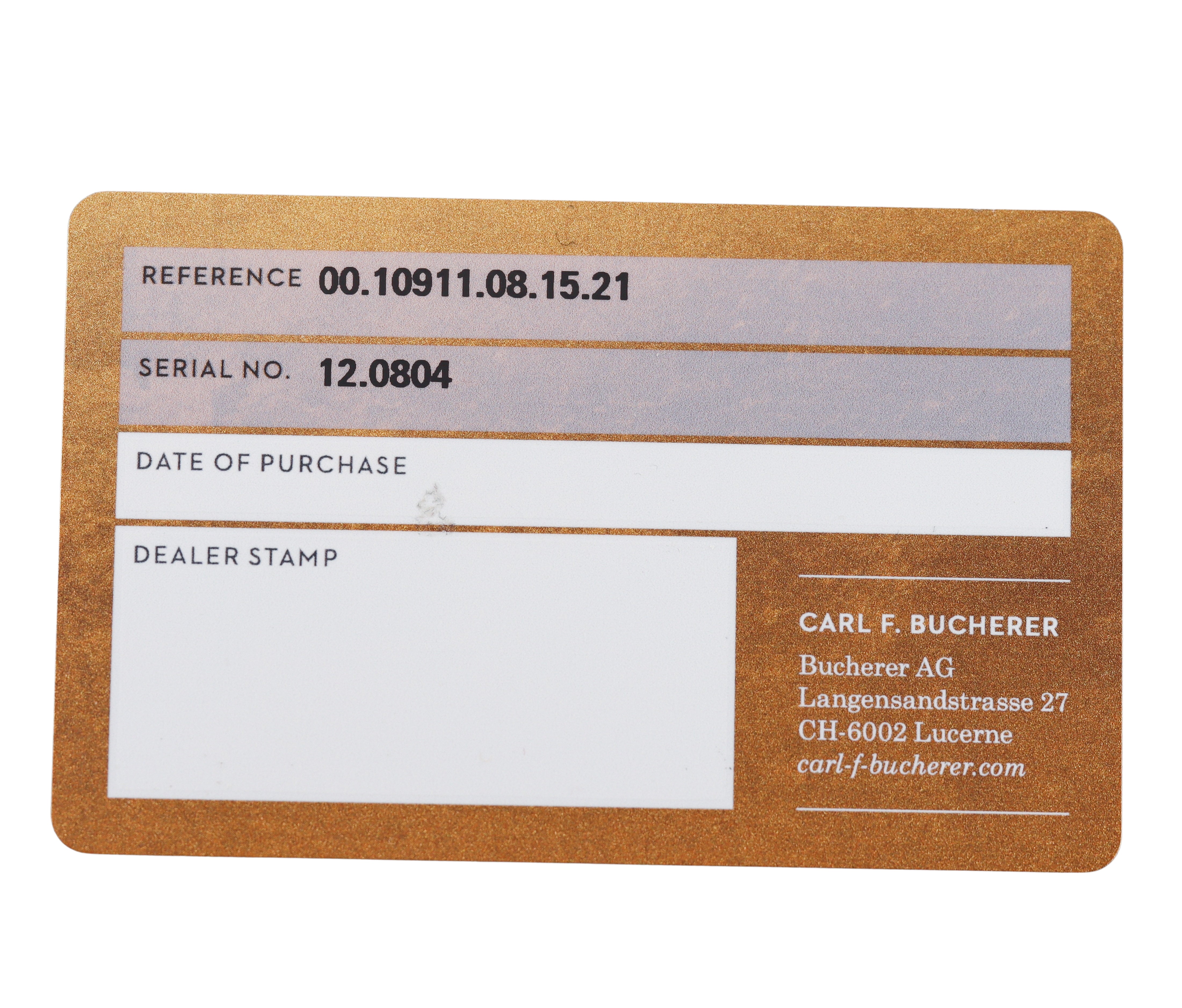 Bucherer Stainless Steel Automatic Watch 00.10911.08.15.21