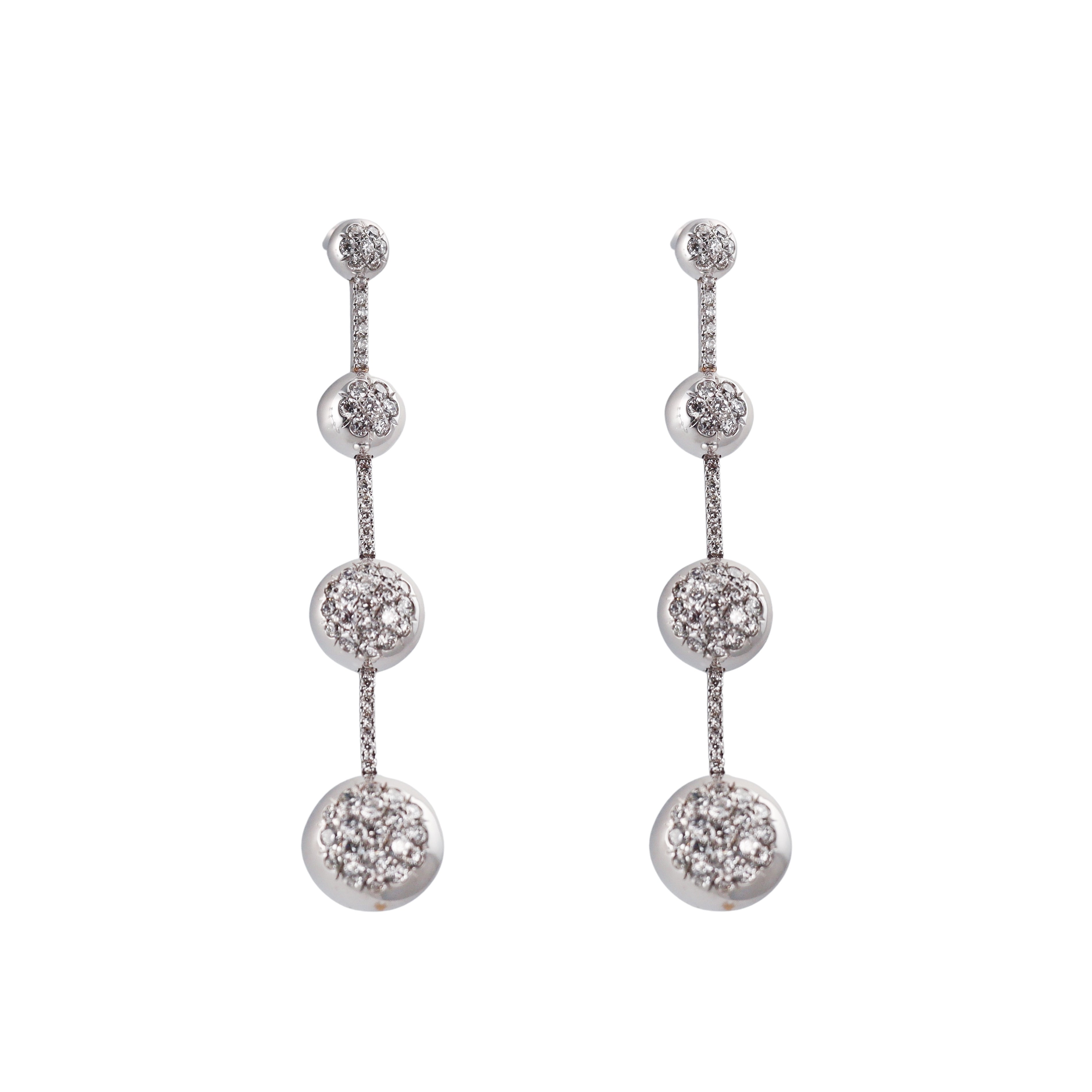 Memoire by Hearts on Fire 18k Diamond Bubbles Drop Earrings
