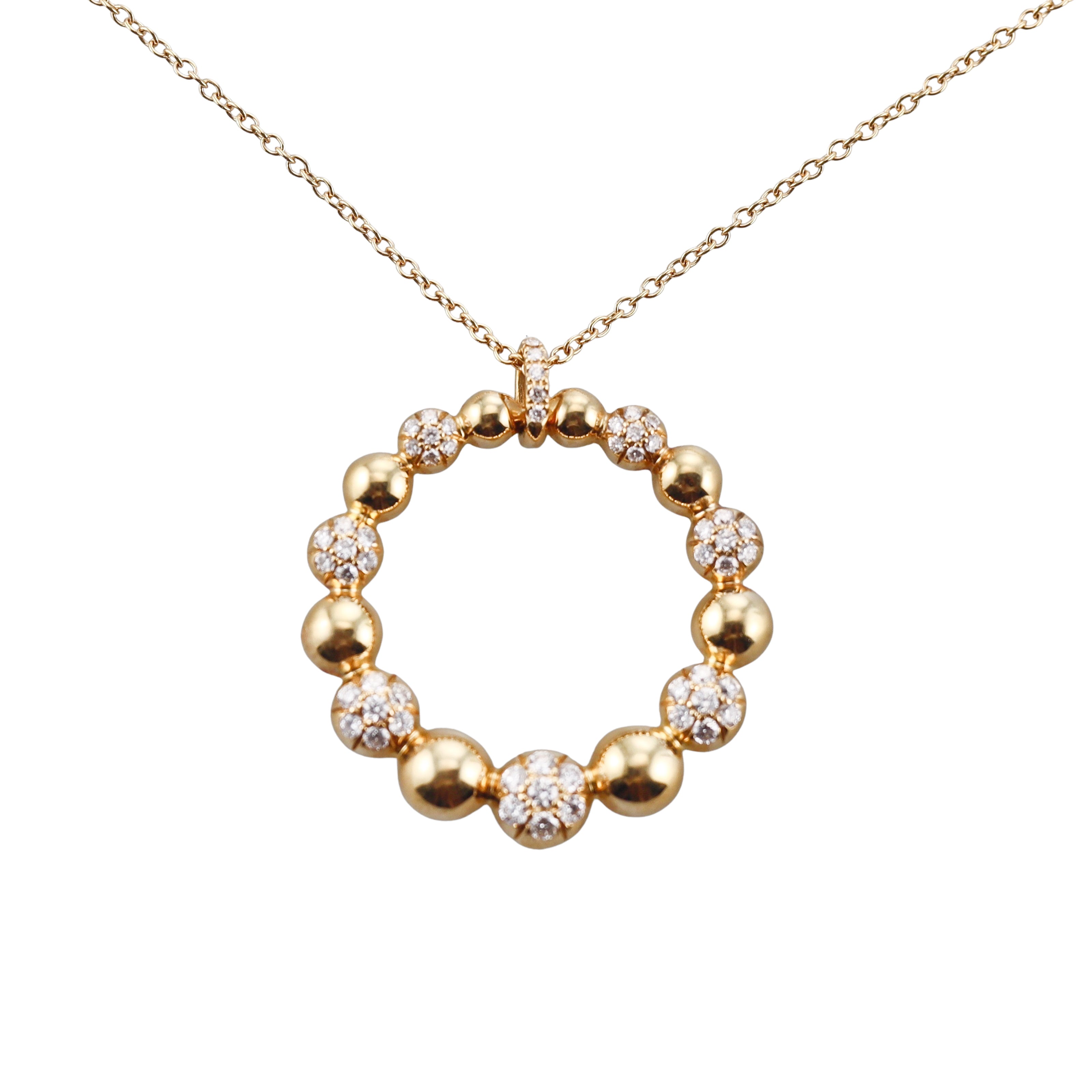 Memoire by Hearts on Fire 18k Diamond Bubbles Classic Pendant Necklace