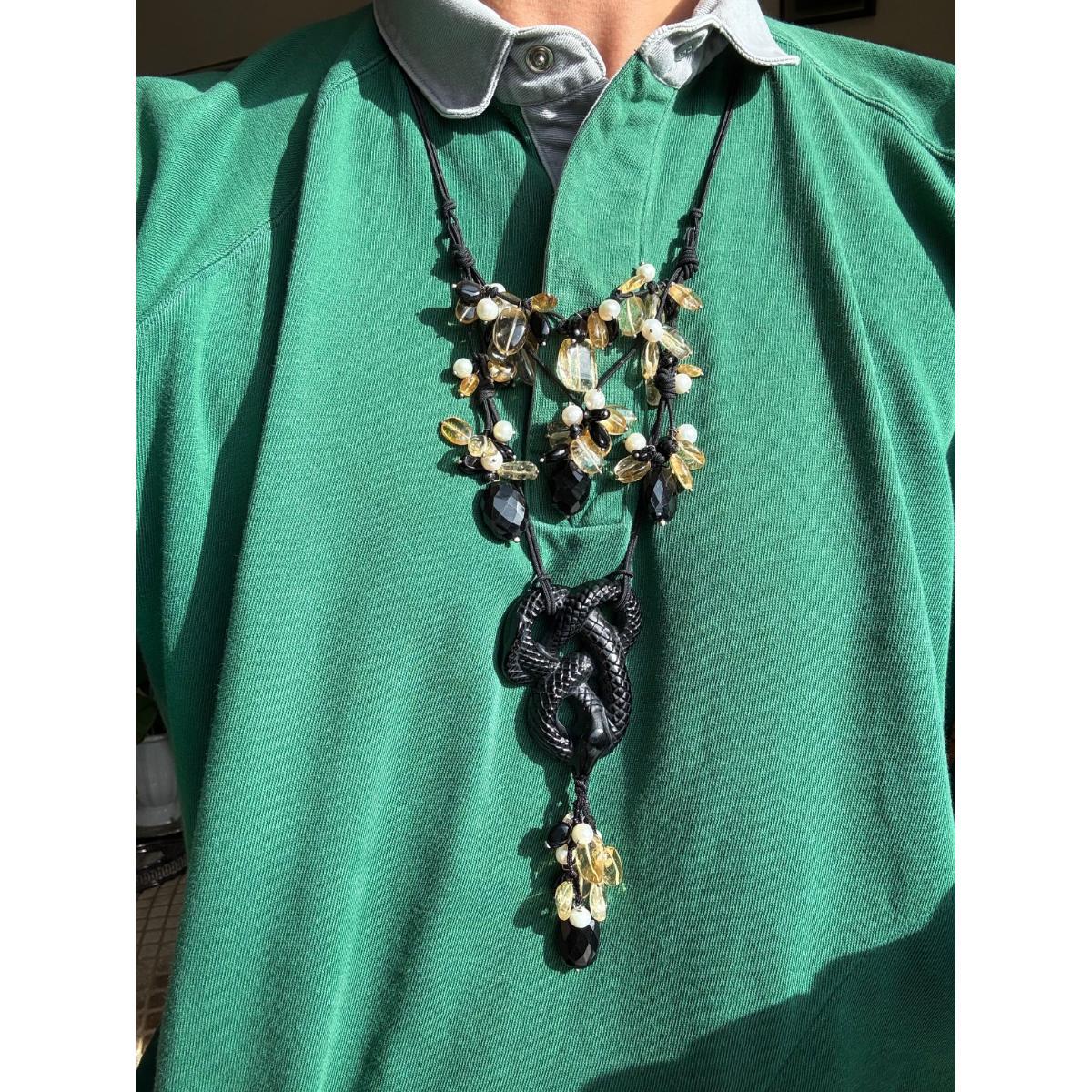 Lalique Serpent Snake Crystal Pendant Necklace Limited Edition 10020100