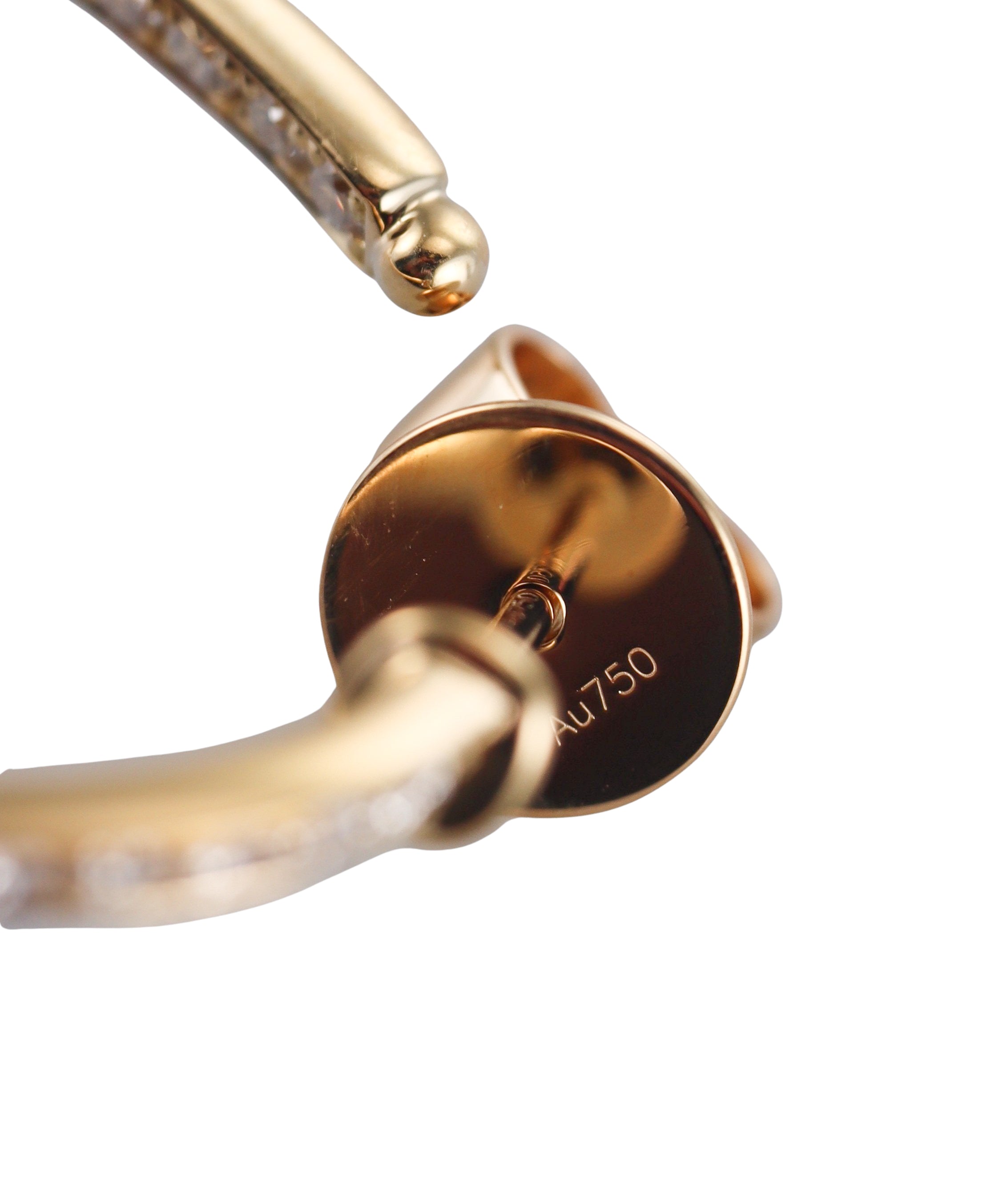 Memoire by Hearts on Fire 18k Gold Diamond Twist Hoops Earrings