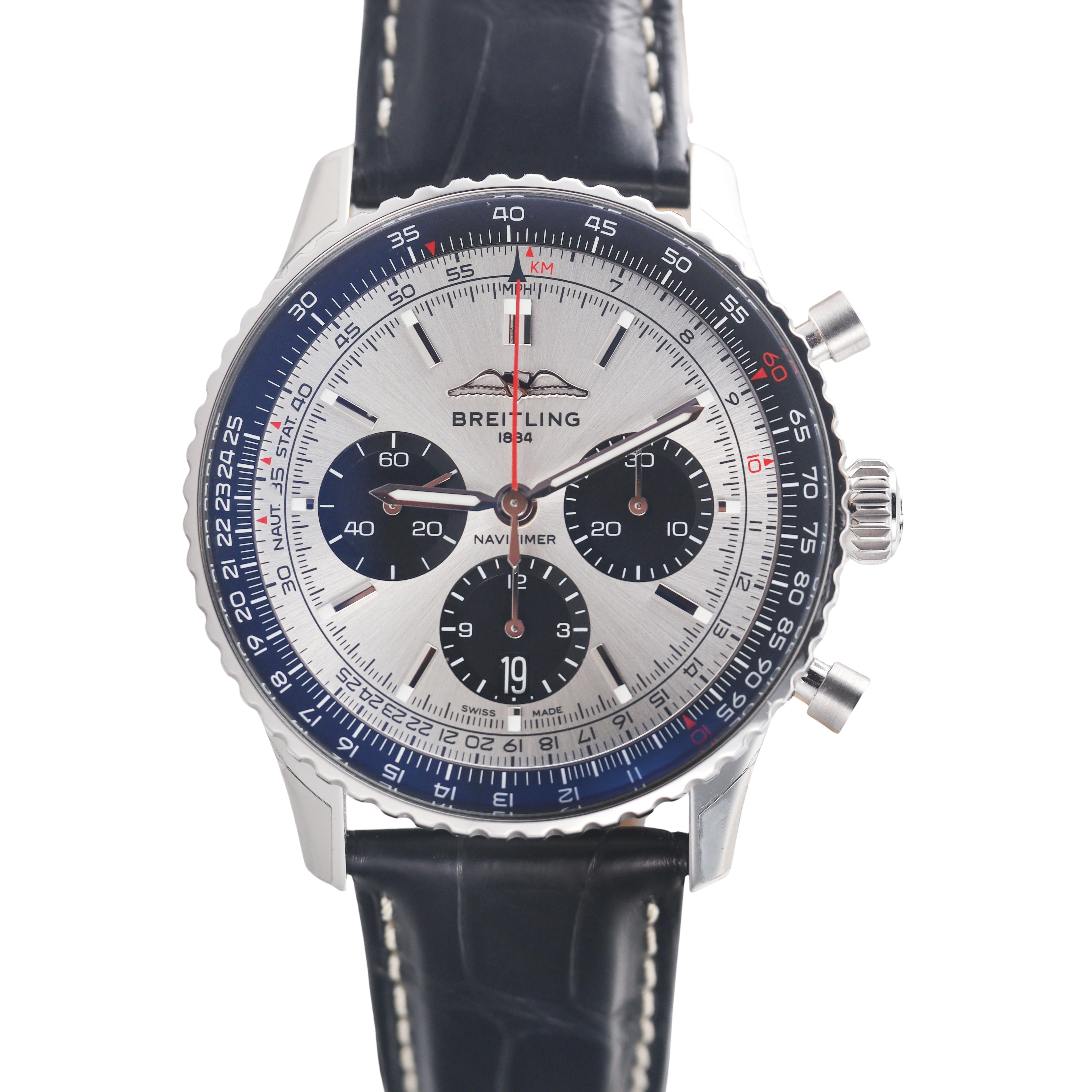 Breitling Navitimer B01 Chronograph 43 Panda Dial Steel Automatic Watch AB0138