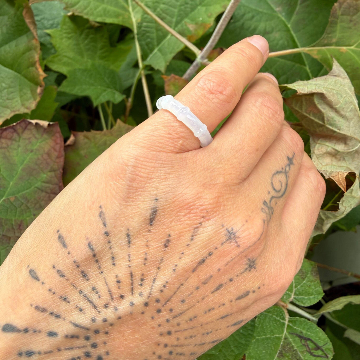 Lalique Soulmates White Opalescent Crystal Band Ring 10315900