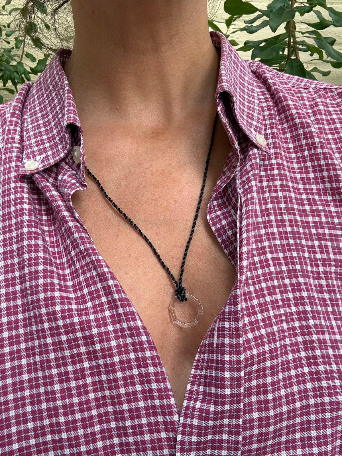 Lalique Soulmates Clear Crystal Ring Pendant Cord Necklace 10318200