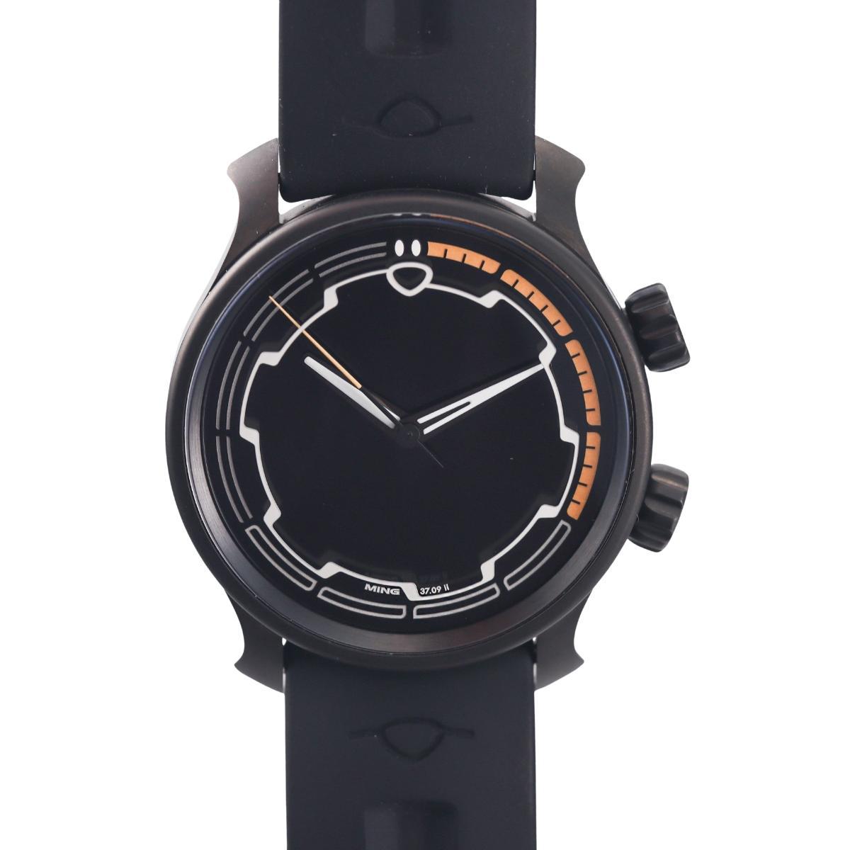 Ming 37.09 Uni 38mm Black DLC-Treated Steel Watch