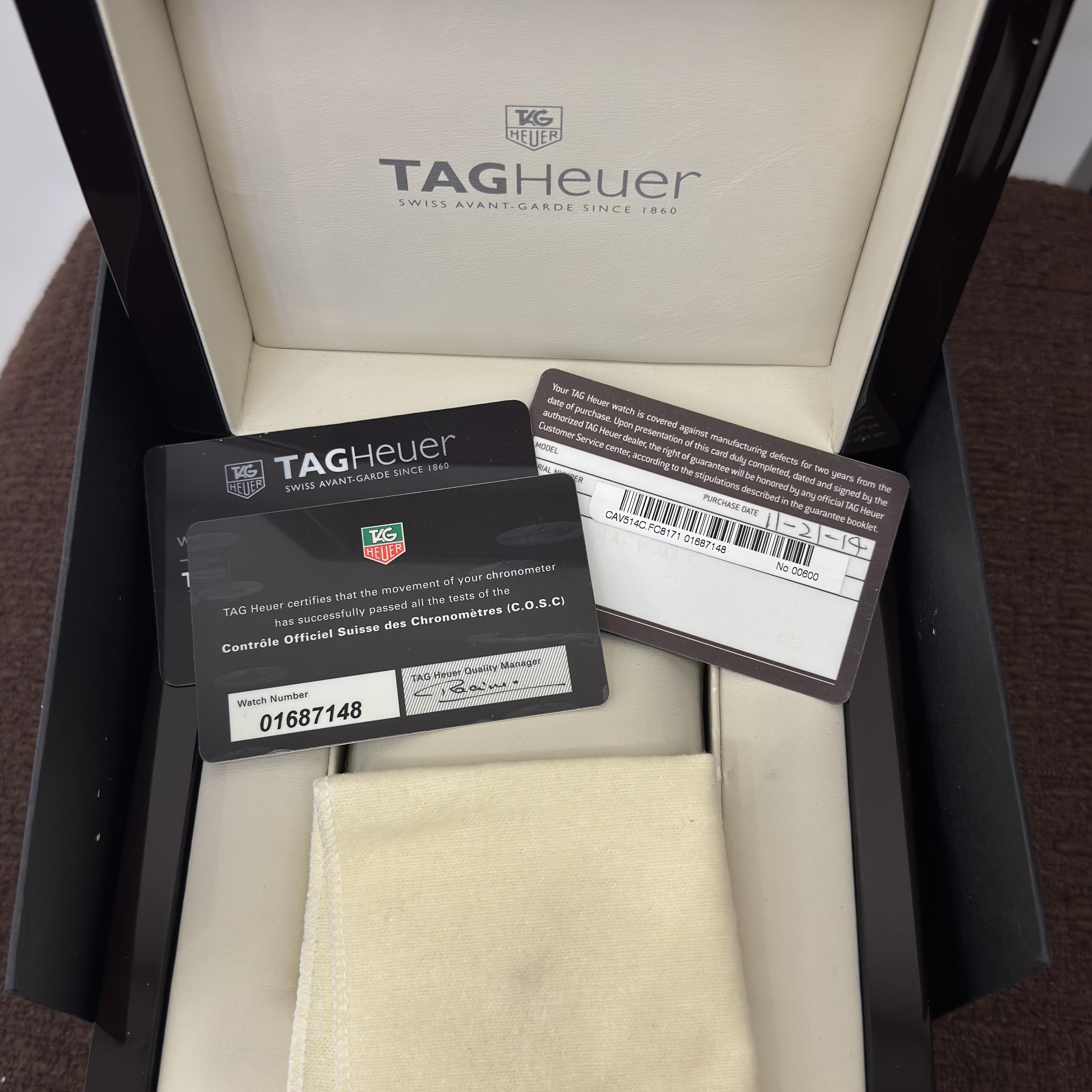 Tag Heuer Grand Carrera Gold Calibre 17 Automatic Watch CAV514C