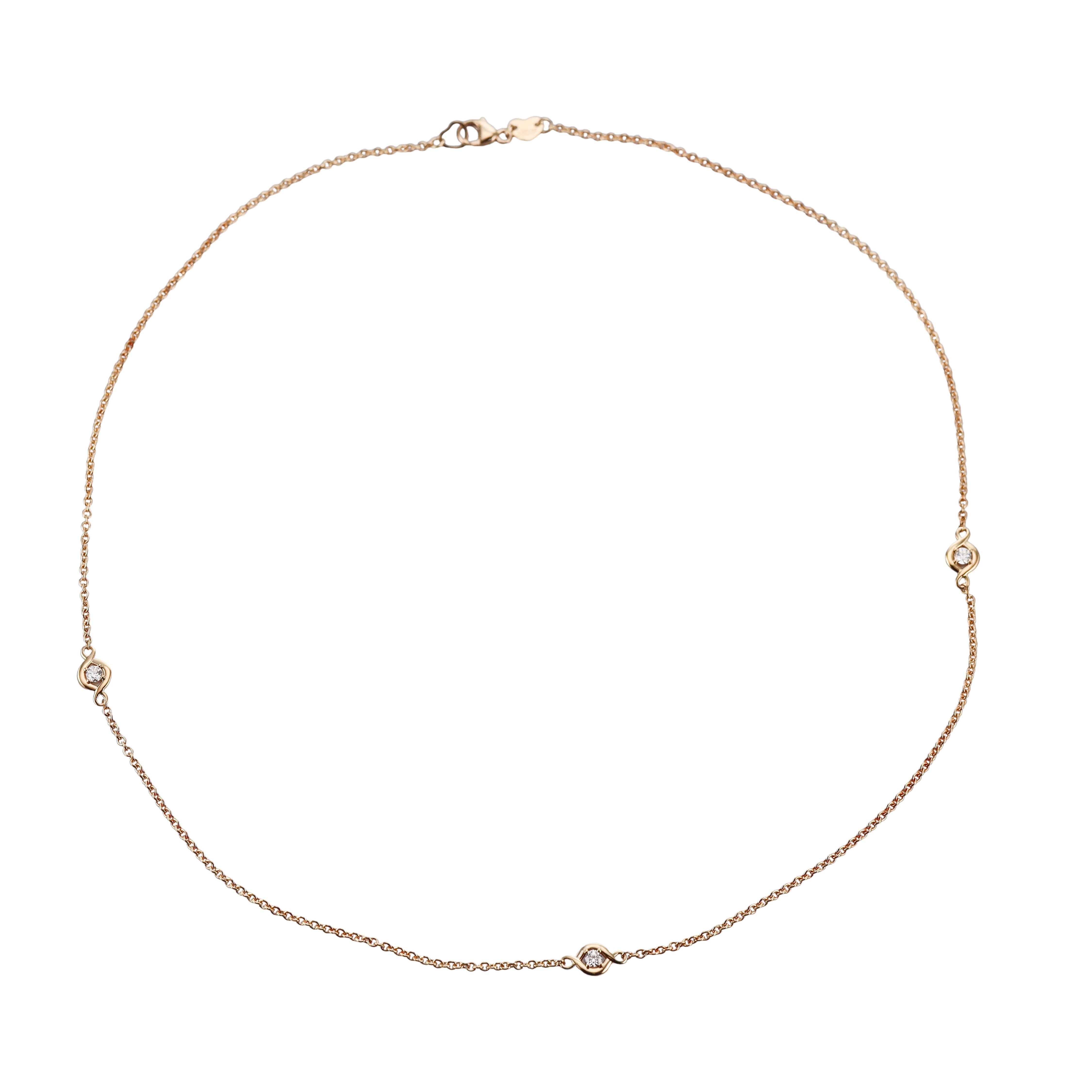 Hearts on Fire 18k Gold Diamond Optima Station Necklace 18''