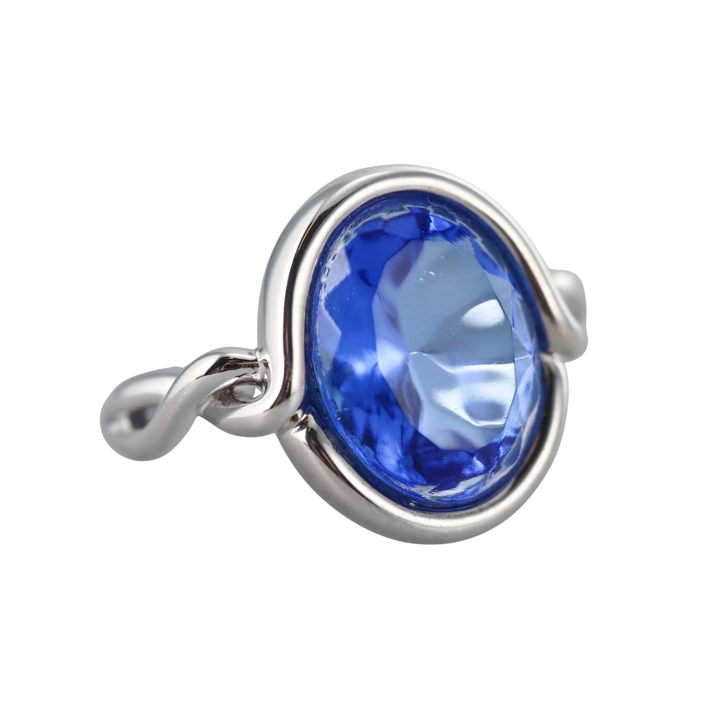 Baccarat Crystal Marie-Helene De Taillac Sterling Silver Blue Ring 2812938