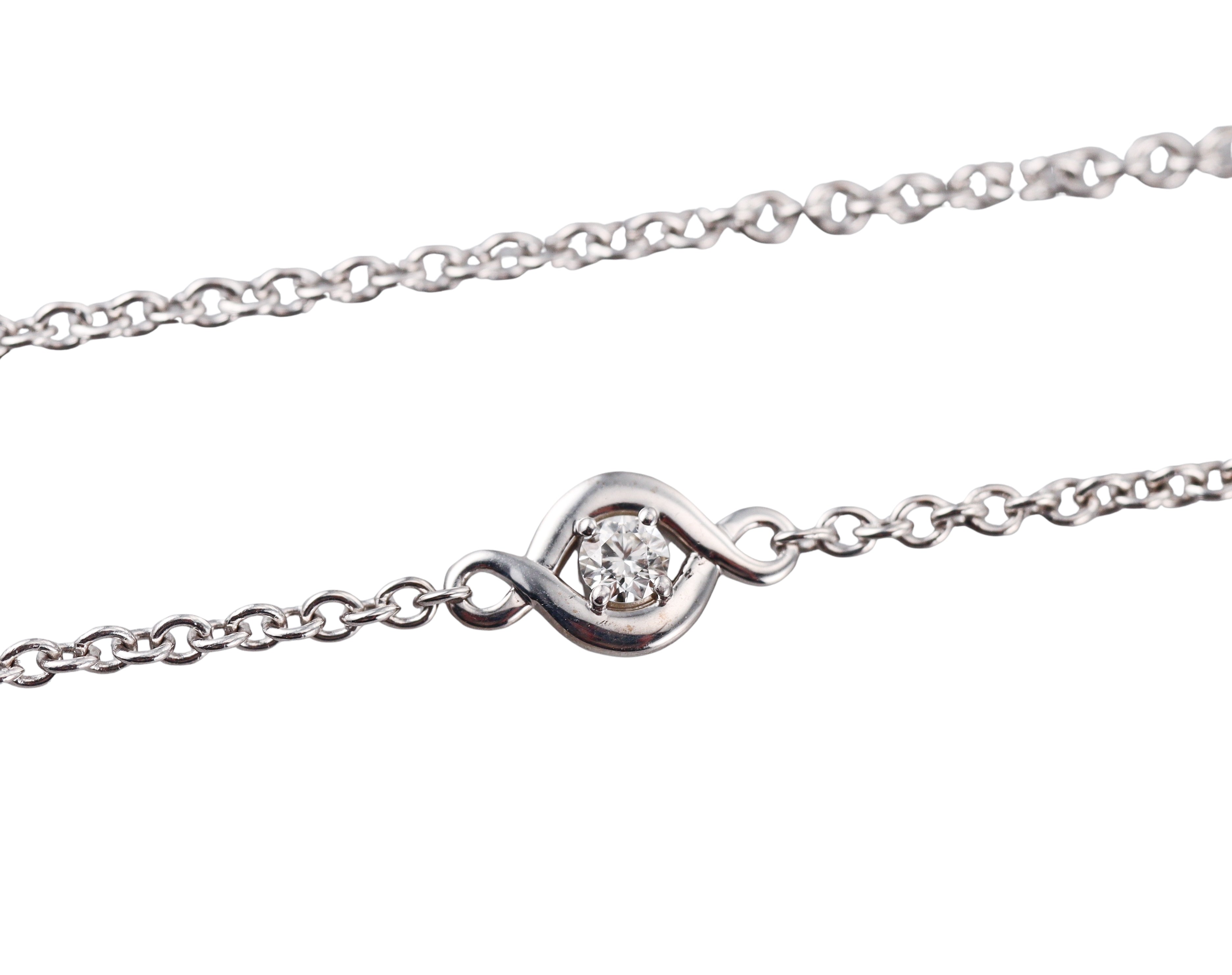 Hearts on Fire 18k White Gold Diamond Optima Station Necklace