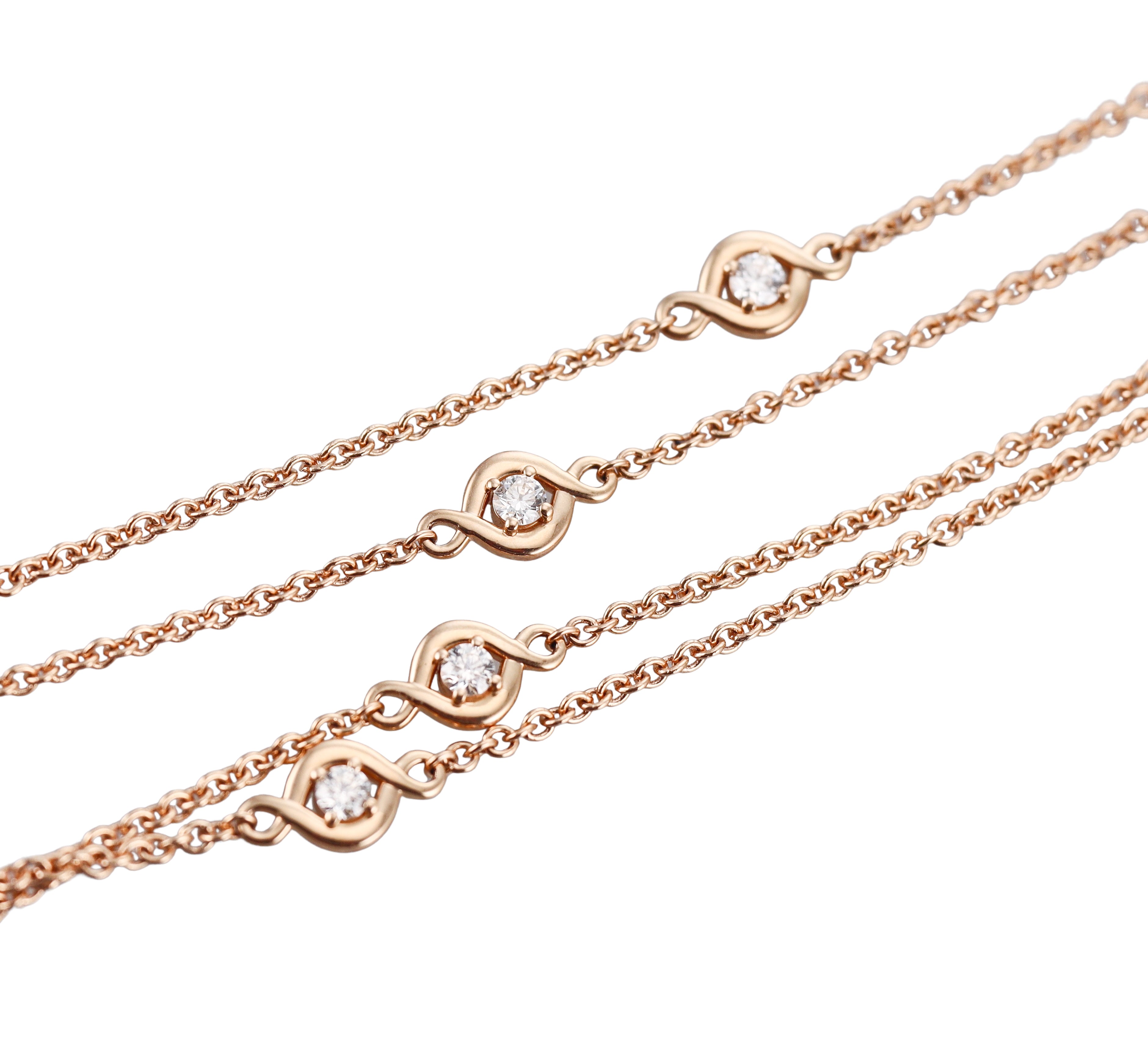 Hearts on Fire 18k Gold Diamond Optima Station Necklace Long