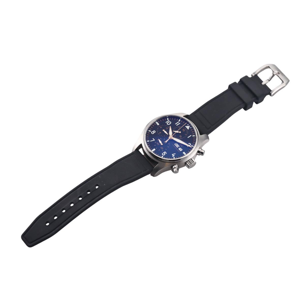 IWC Pilot's Chronograph 41 APXGP Black Dial Black Strap Watch 41mm IW388116