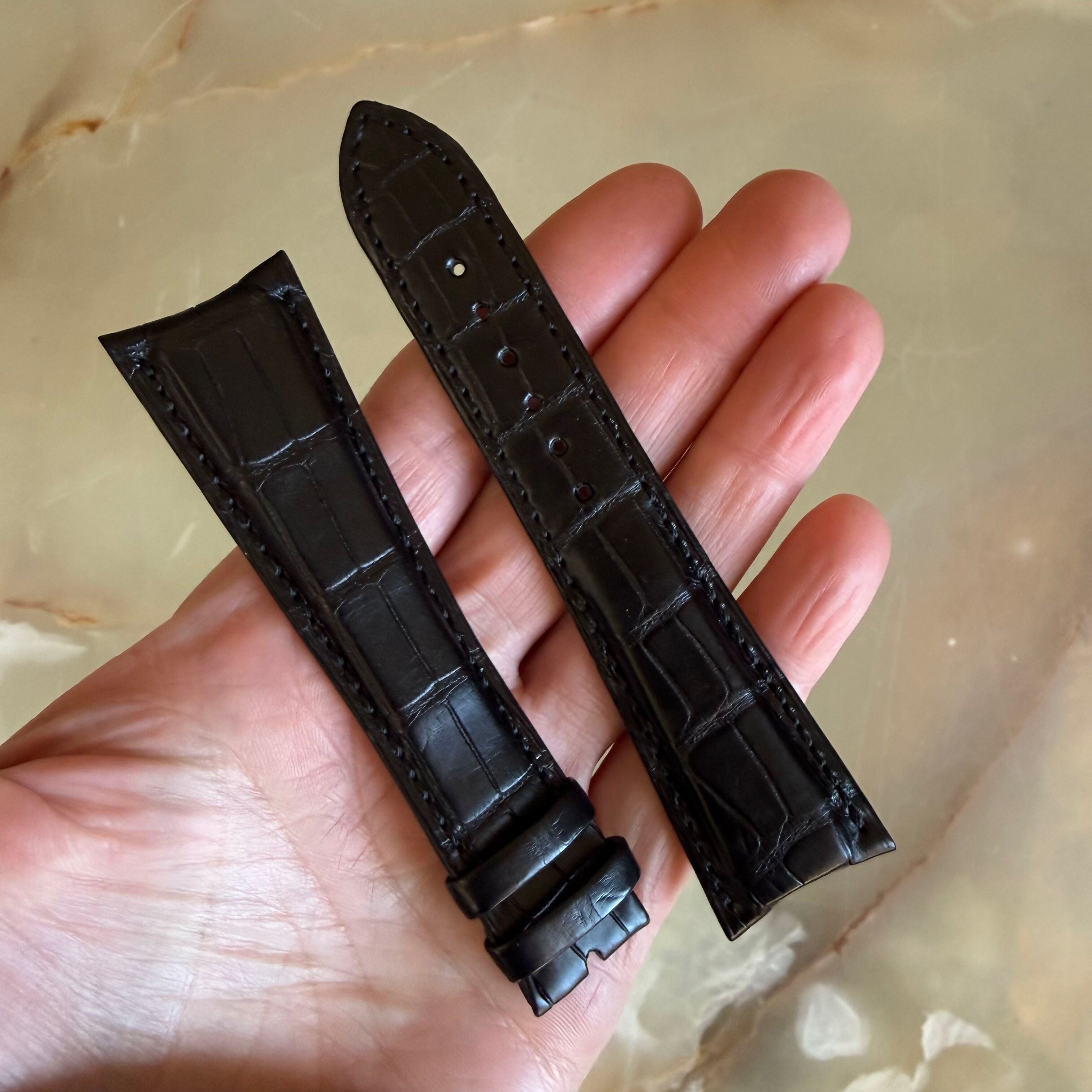 Authentic Audemars Piguet Black Allgator Padded Watch Band Strap 24mm