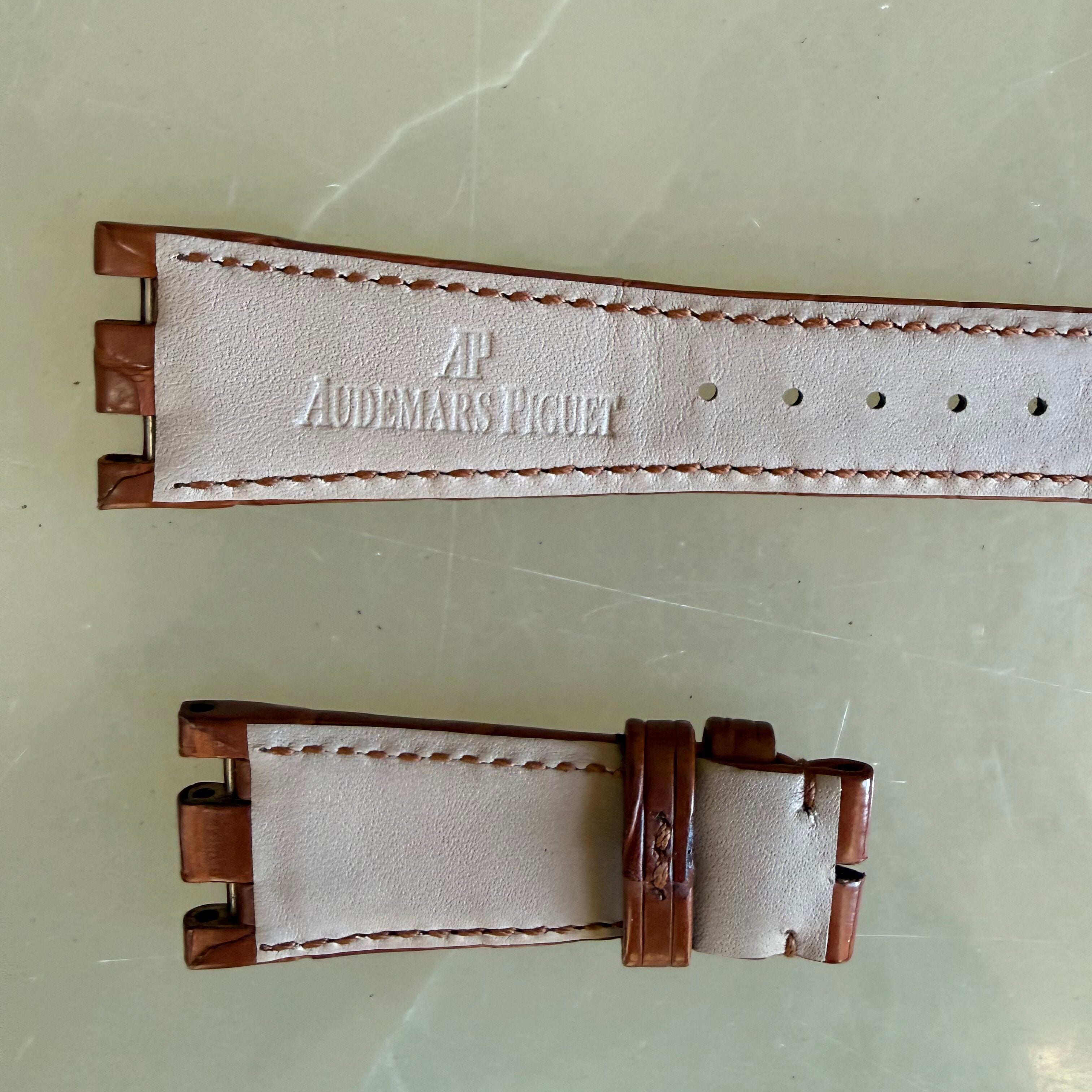 Authentic Audemars Piguet Brown Crocodile Watch Band Strap 21.5mm