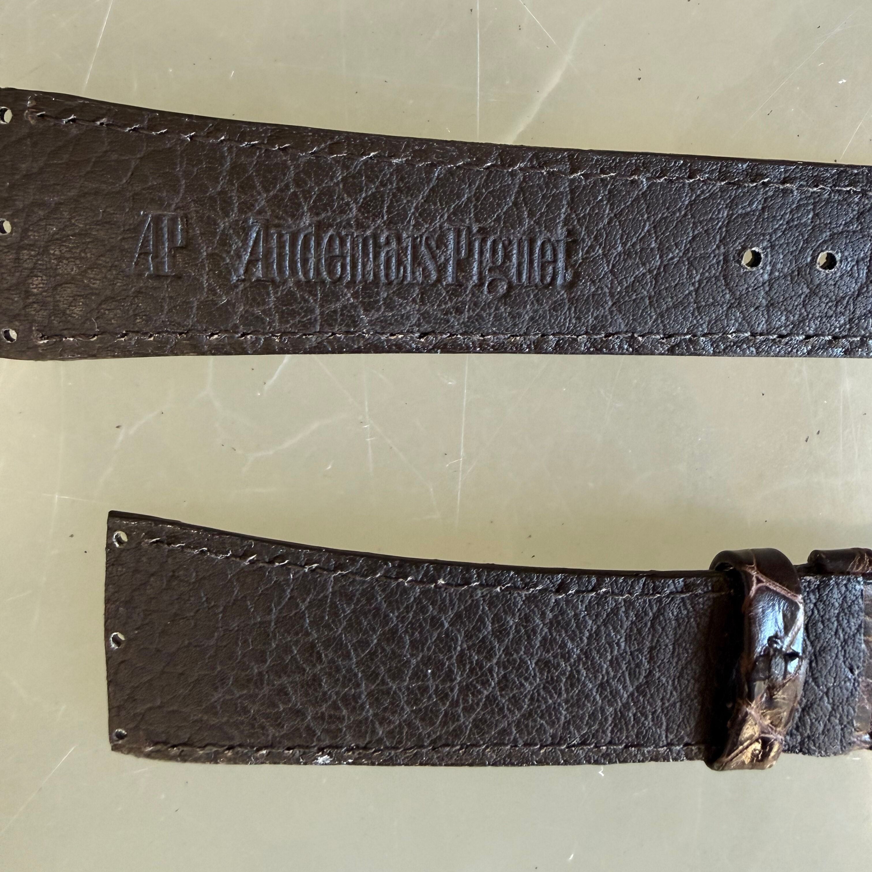 Authentic Audemars Piguet Brown Alligator Watch Band Strap 18mm