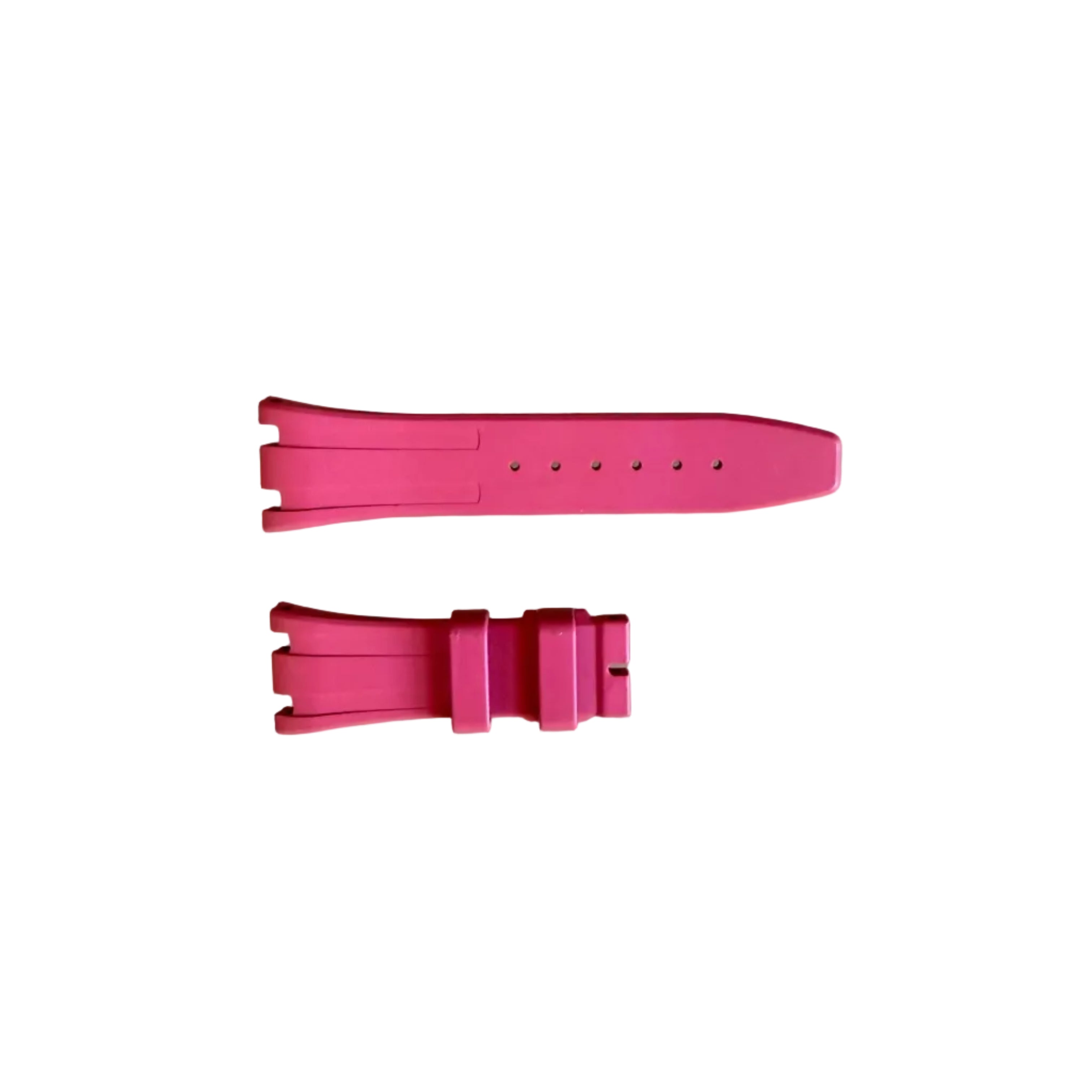 Authentic Audemars Piguet Lady Royal Oak Pink Rubber Watch Band Strap 21.5mm