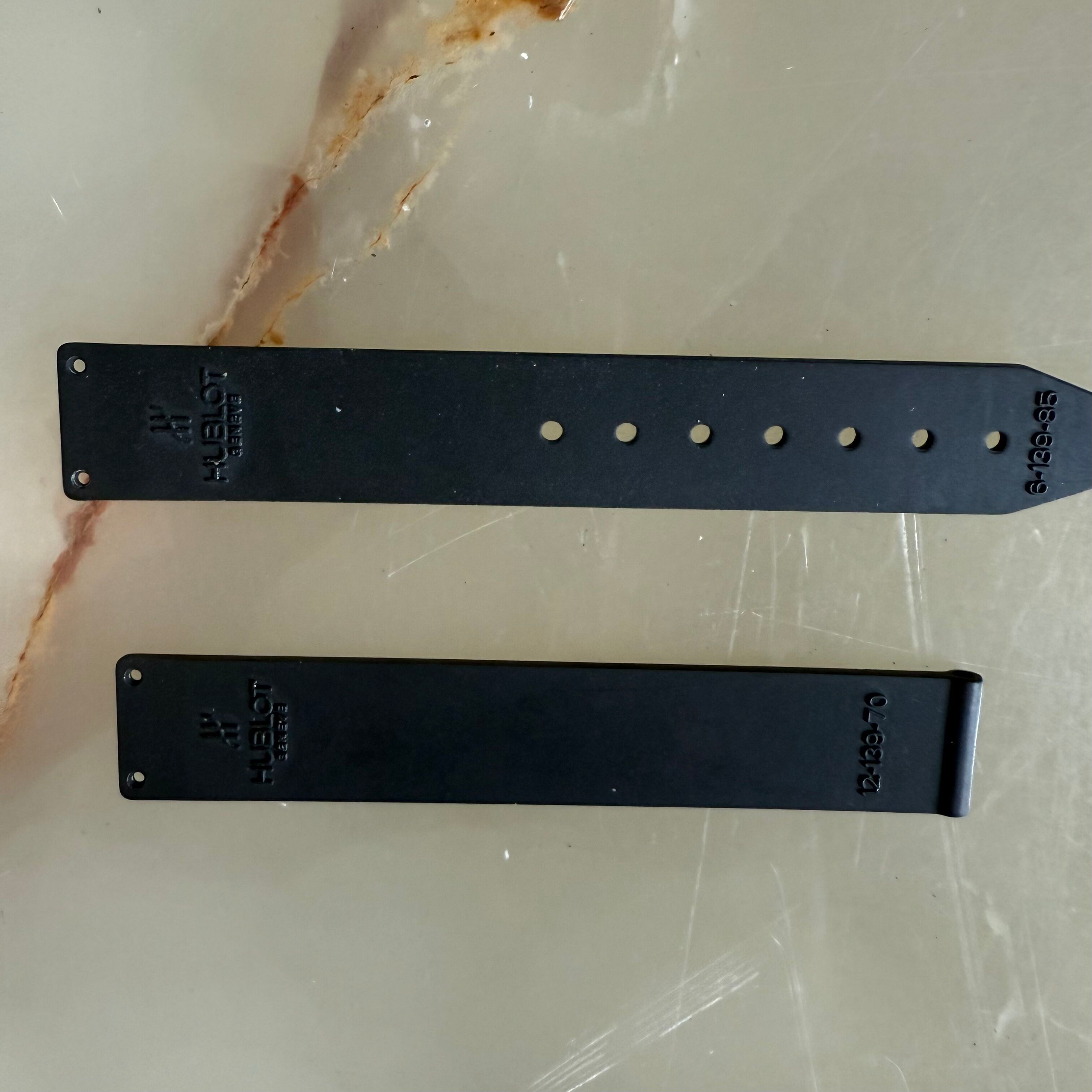 Authentic Hublot Black Rubber Watch Strap Band 12mm 12-139-70 & 6-139-85