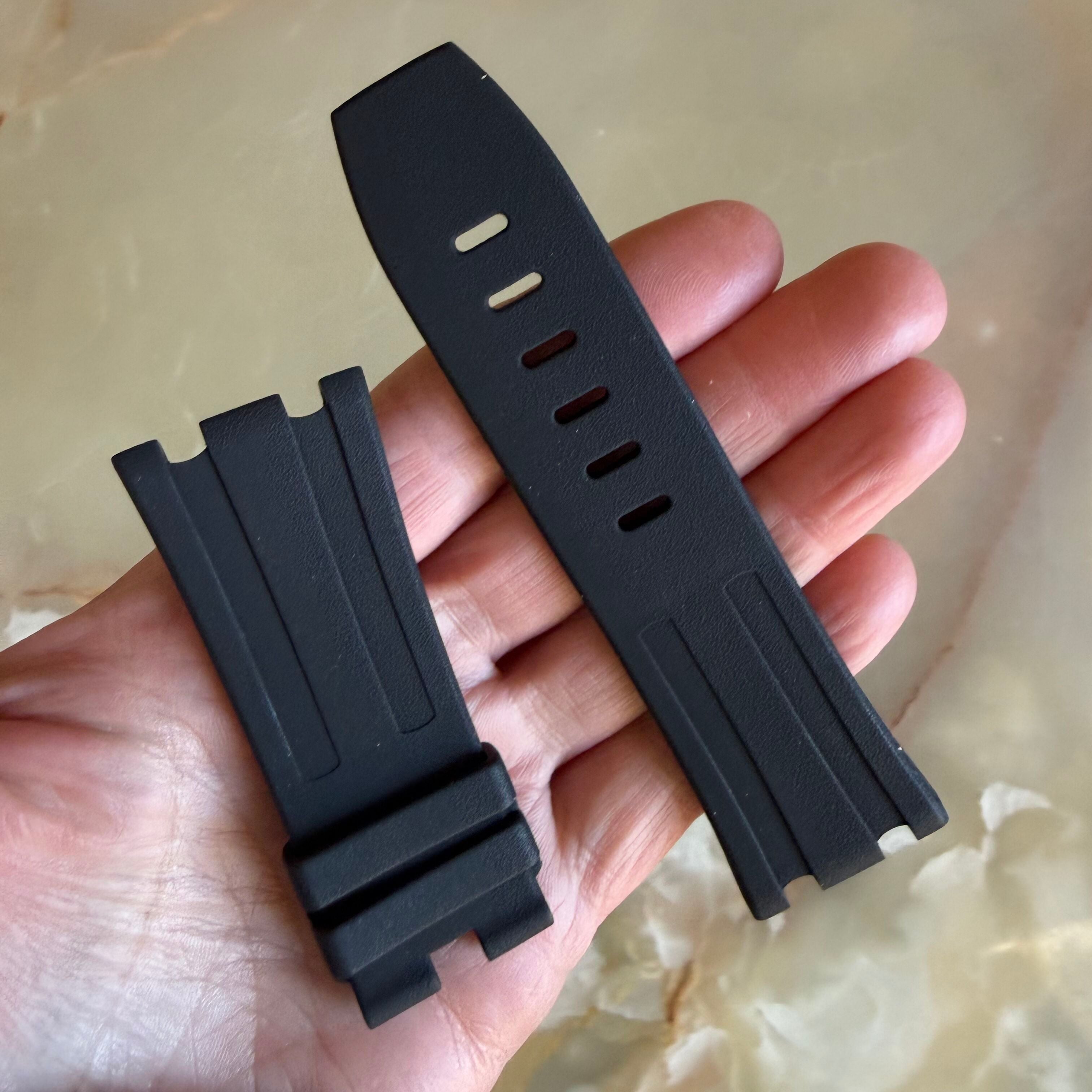Authentic Audemars Piguet Royal Oak Offshore Black Rubber Watch Band Strap 29mm