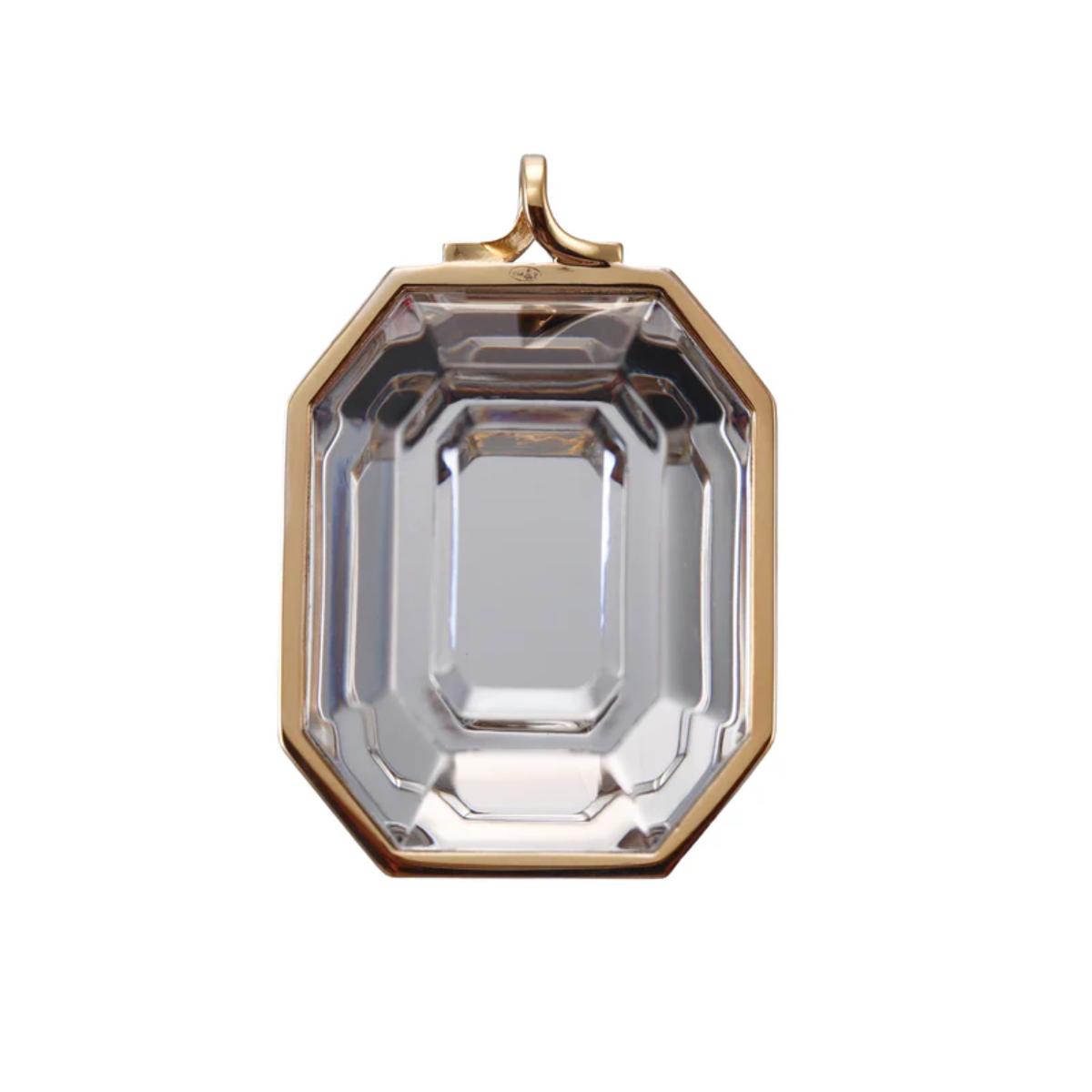 Baccarat Crystal Harcourt 18k Gold Vermeil Sterling Clear Pendant 2814678