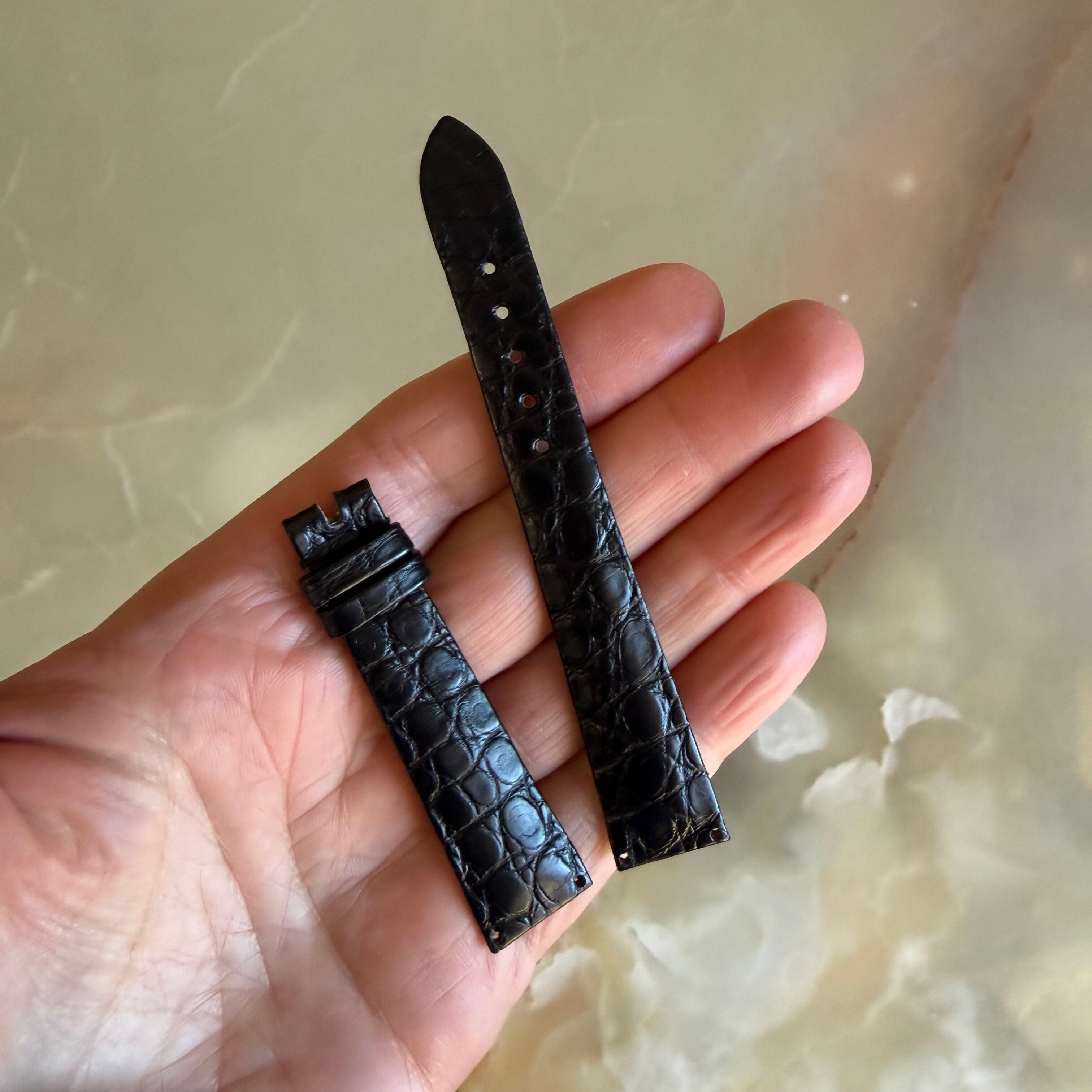 Authentic Audemars Piguet Black Crocodile Watch Band Strap 13mm