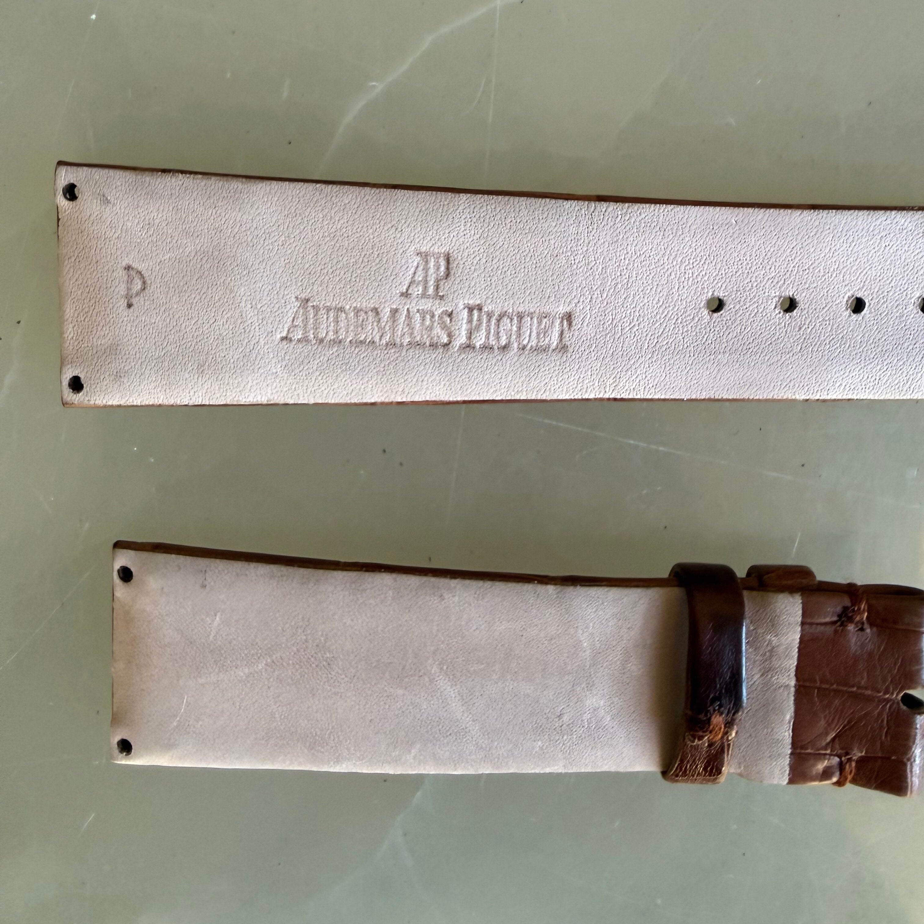 Authentic Audemars Piguet Brown Alligator Watch Band Strap 17mm