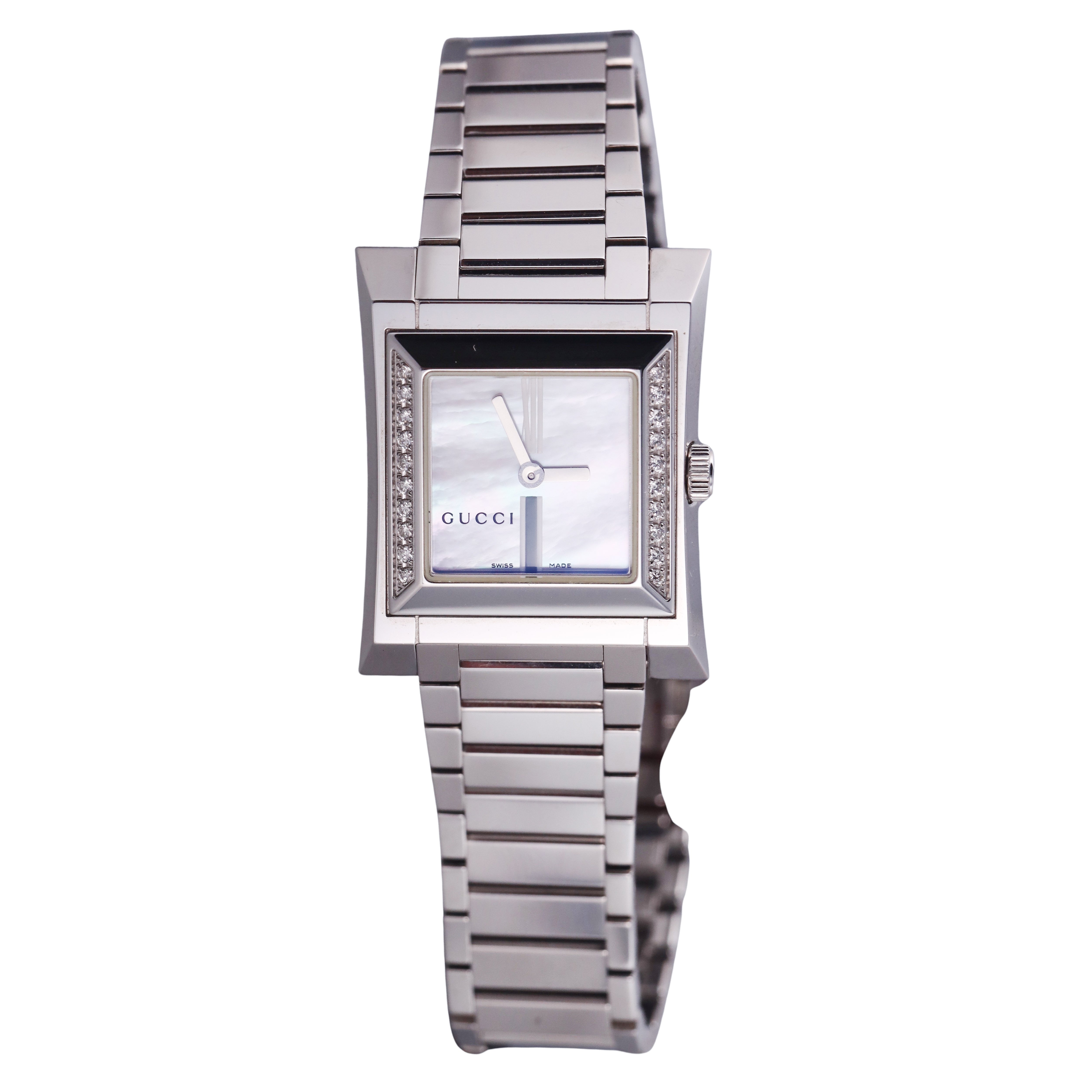 Gucci Guccio Diamond MOP Quartz Ladies Watch 111L YA111504