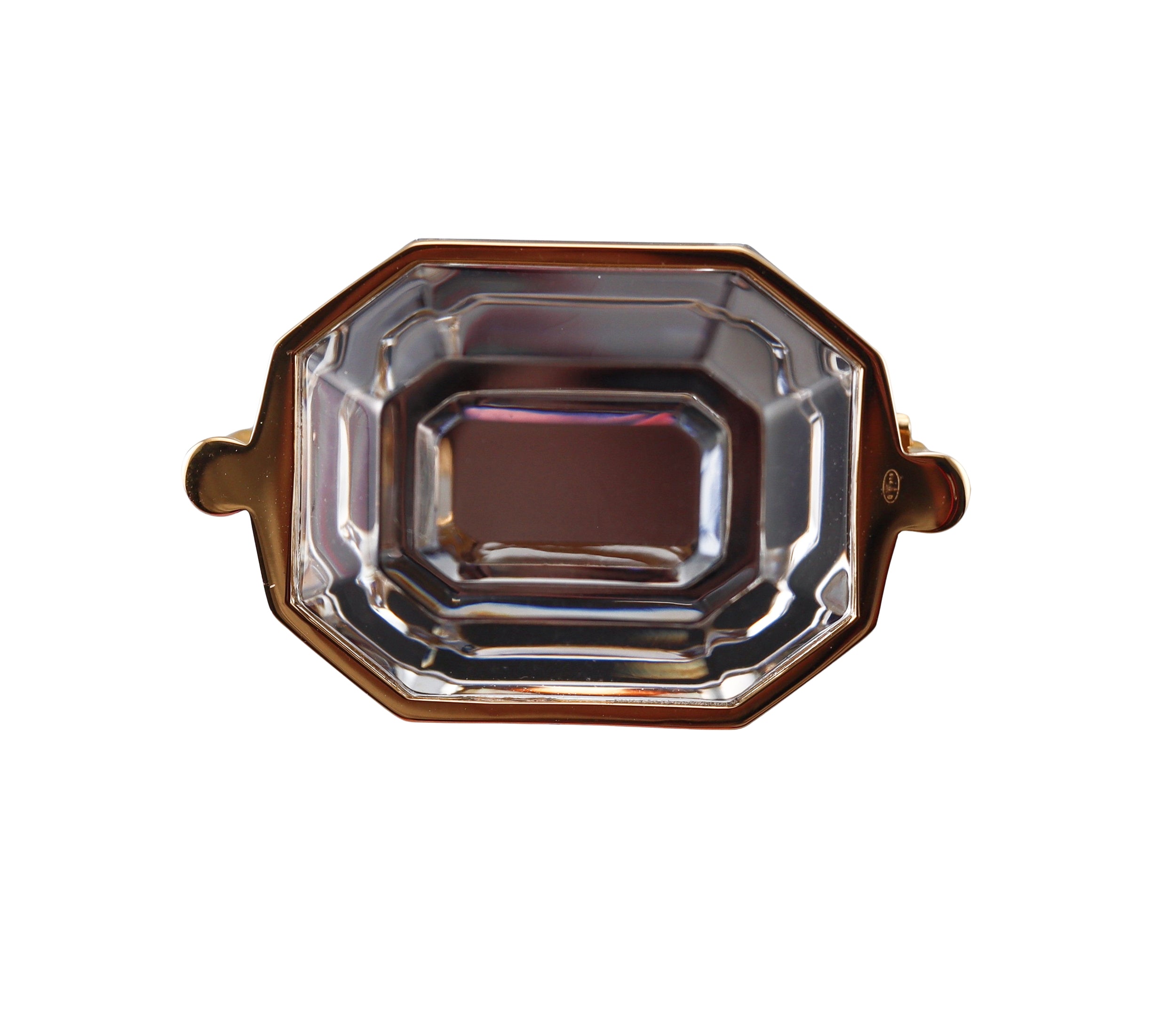 Baccarat Crystal Harcourt 18k Gold Vermeil Sterling Clear Brooch 2814702