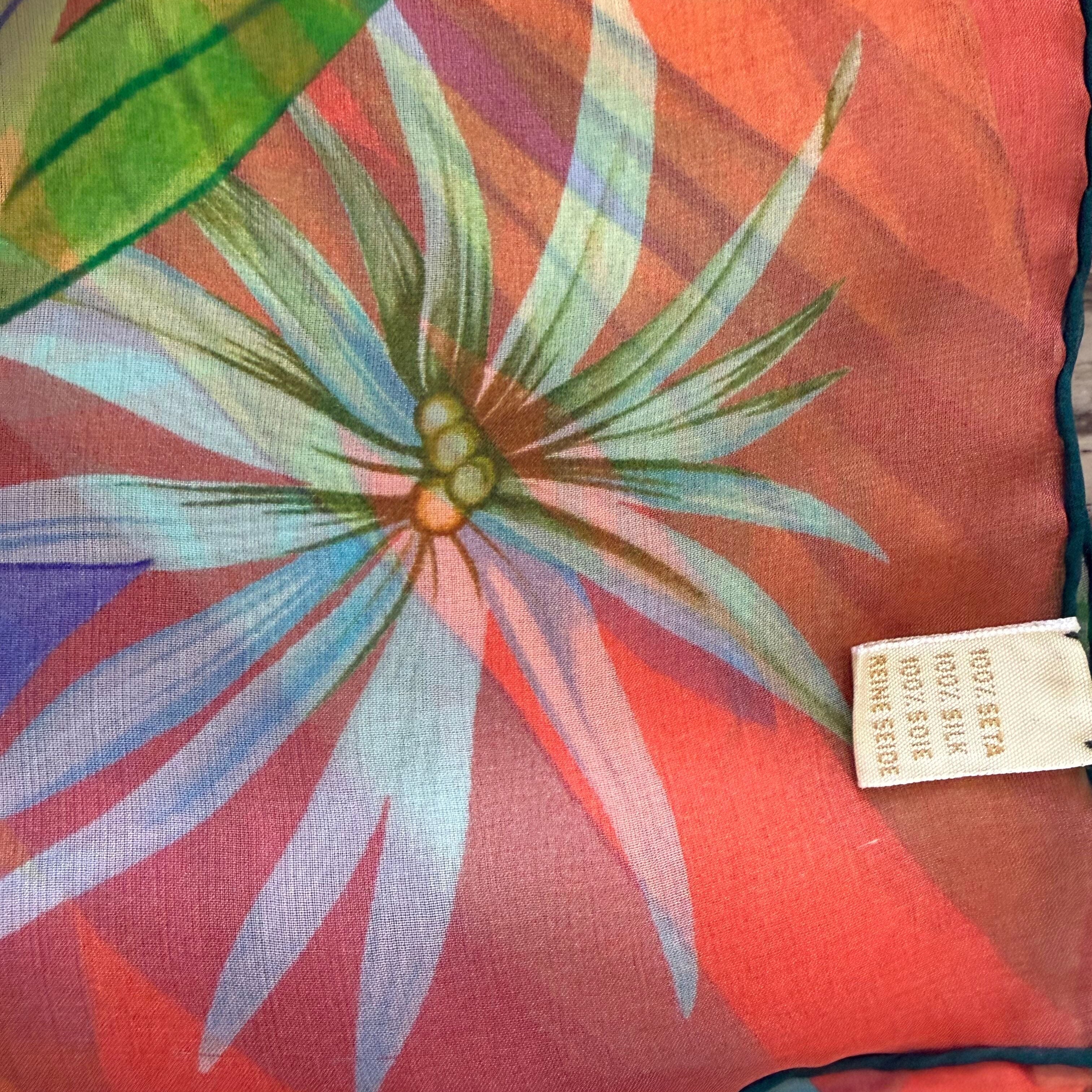 Chopard Animal World Orange Organic Silk Chiffon Womens Stole/Scarf 95005-0472