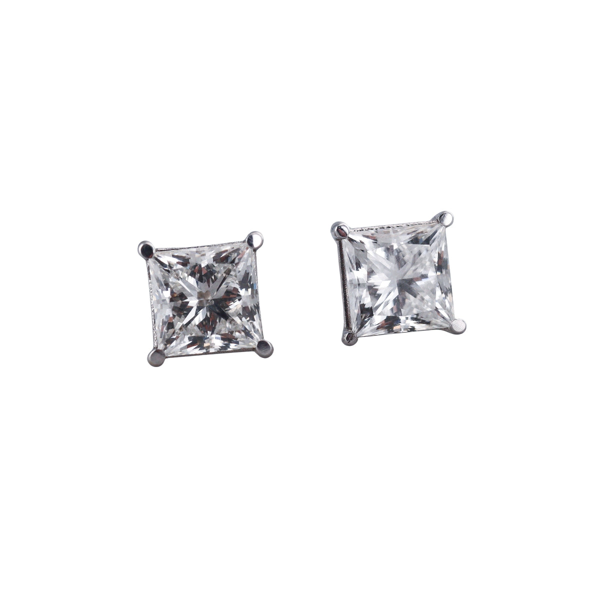 14k Solid Gold Lab Grown 6.38ctw Diamond Stud Earrings