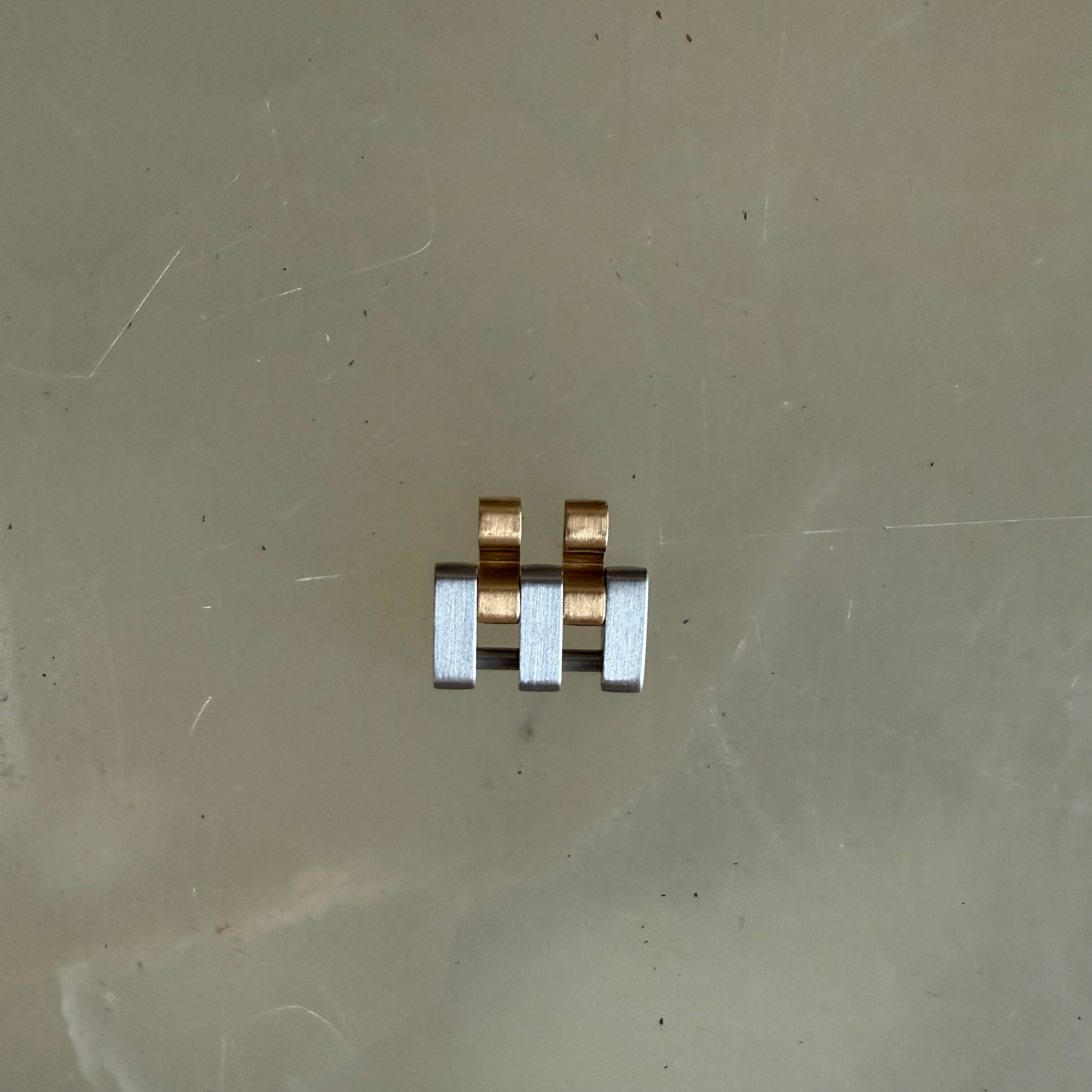 Authentic Cartier Panthere Stainless Steel Gold Link 12mm MX001QNG B