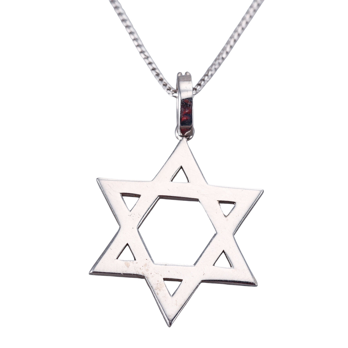 14k Solid Gold Lab Grown 2.10ctw Diamond Star of David Pendant Necklace