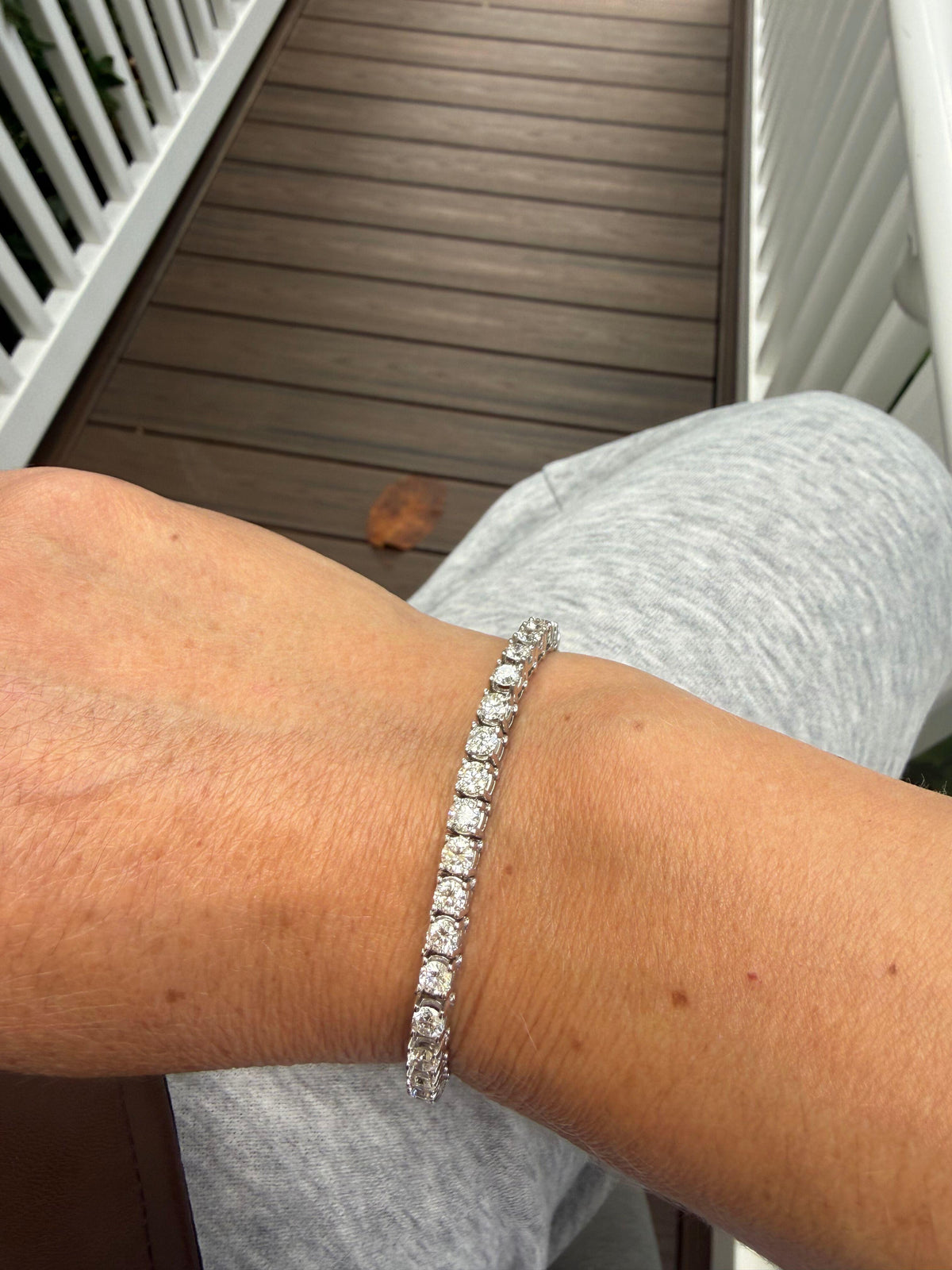 14k Gold 9ctw Diamond Tennis Bracelet