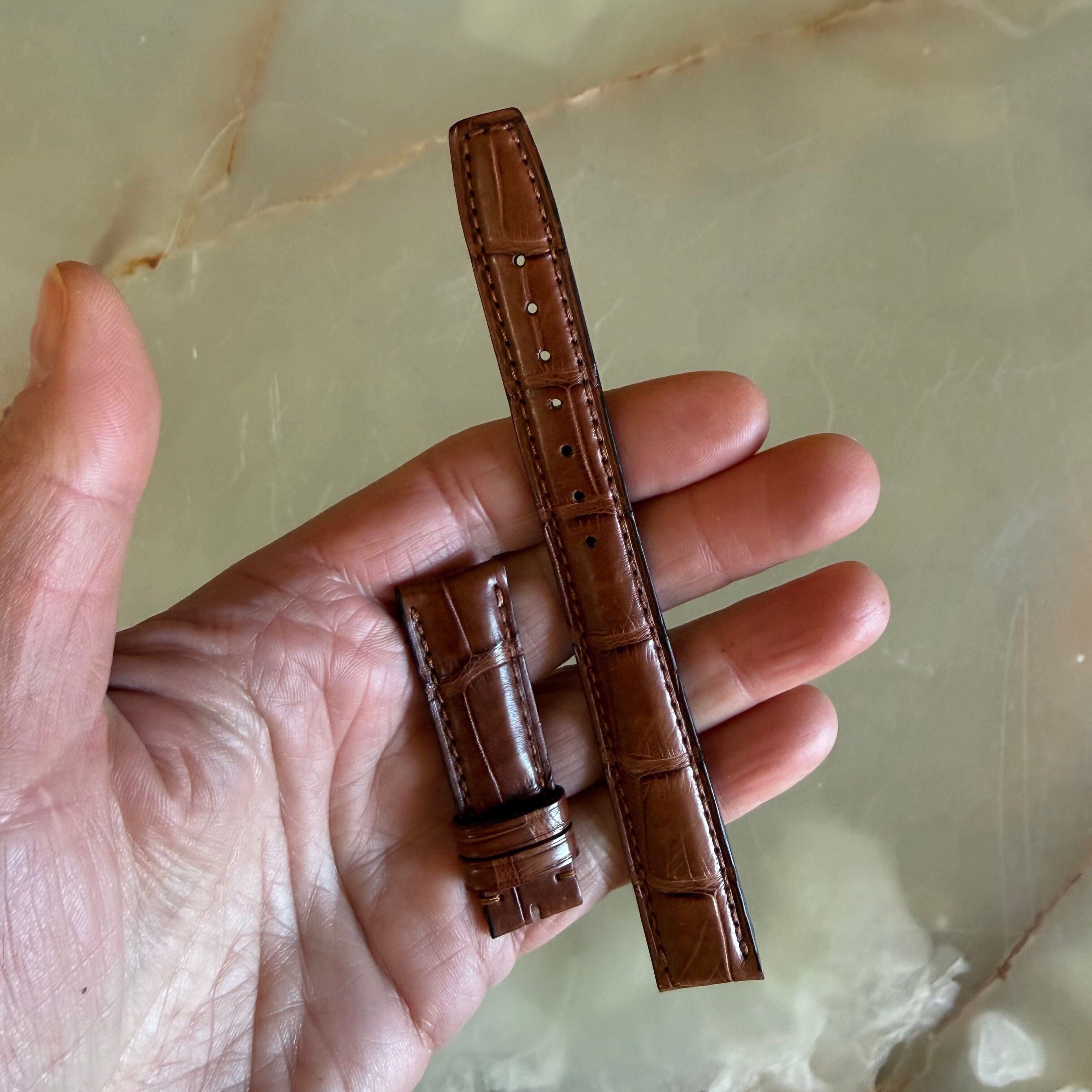 Authentic IWC Brown Alligator Watch Band Strap 16mm