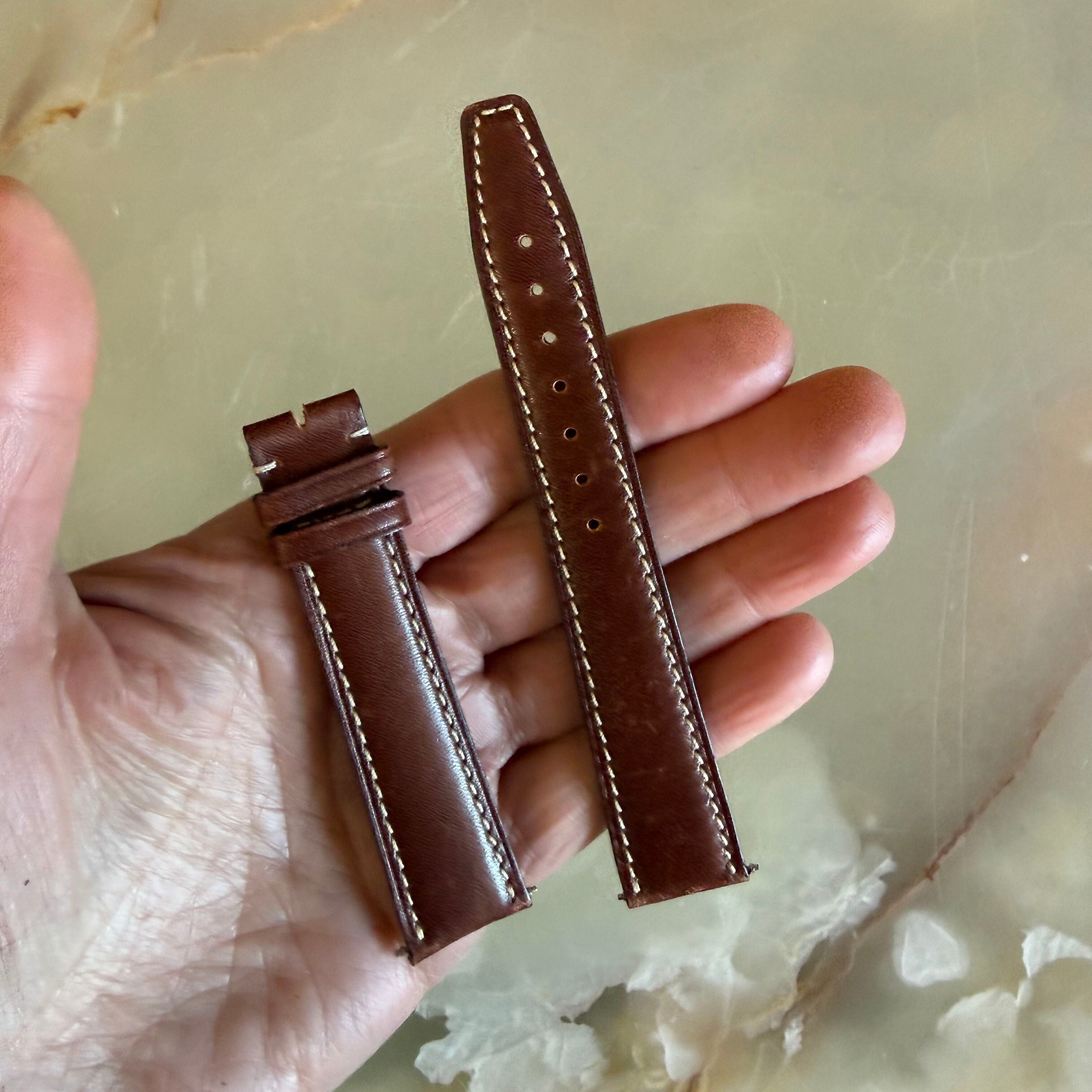 Authentic IWC Brown Leather Watch Band Strap 19mm