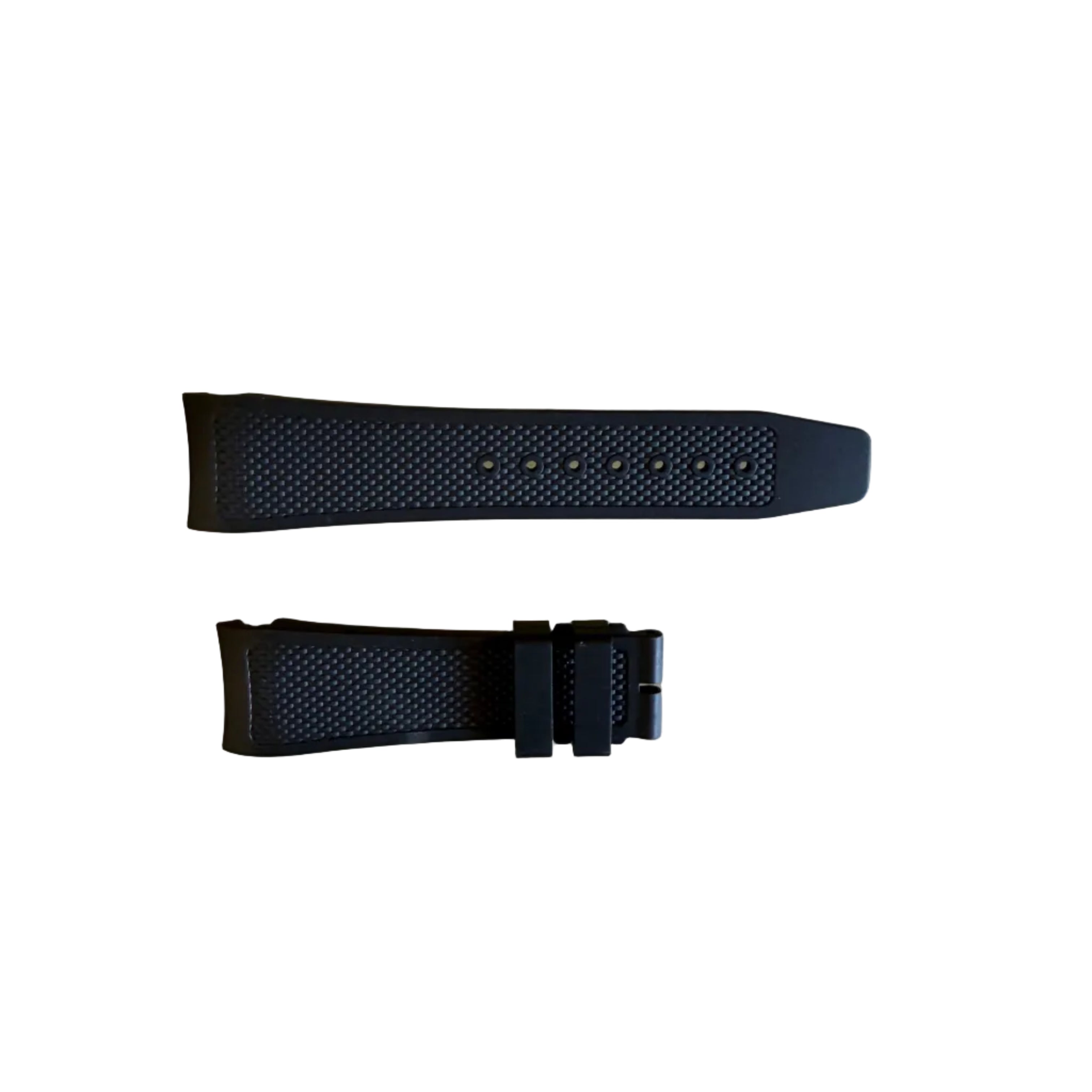 Authentic IWC Portuguese Chronograph Rubber Black Watch Strap Band 22mm