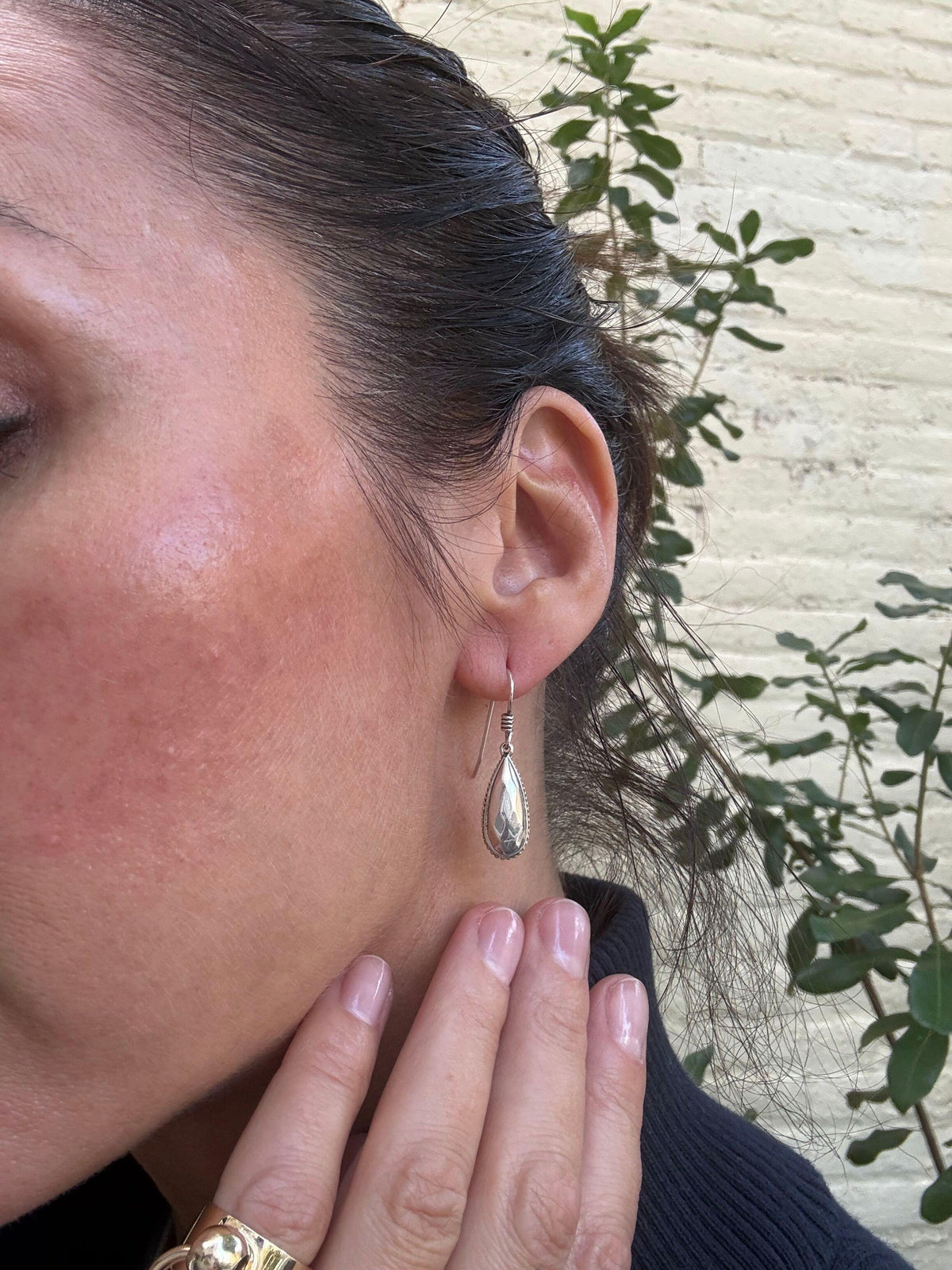 Lagos Caviar Sterling Silver Teardrop Earrings