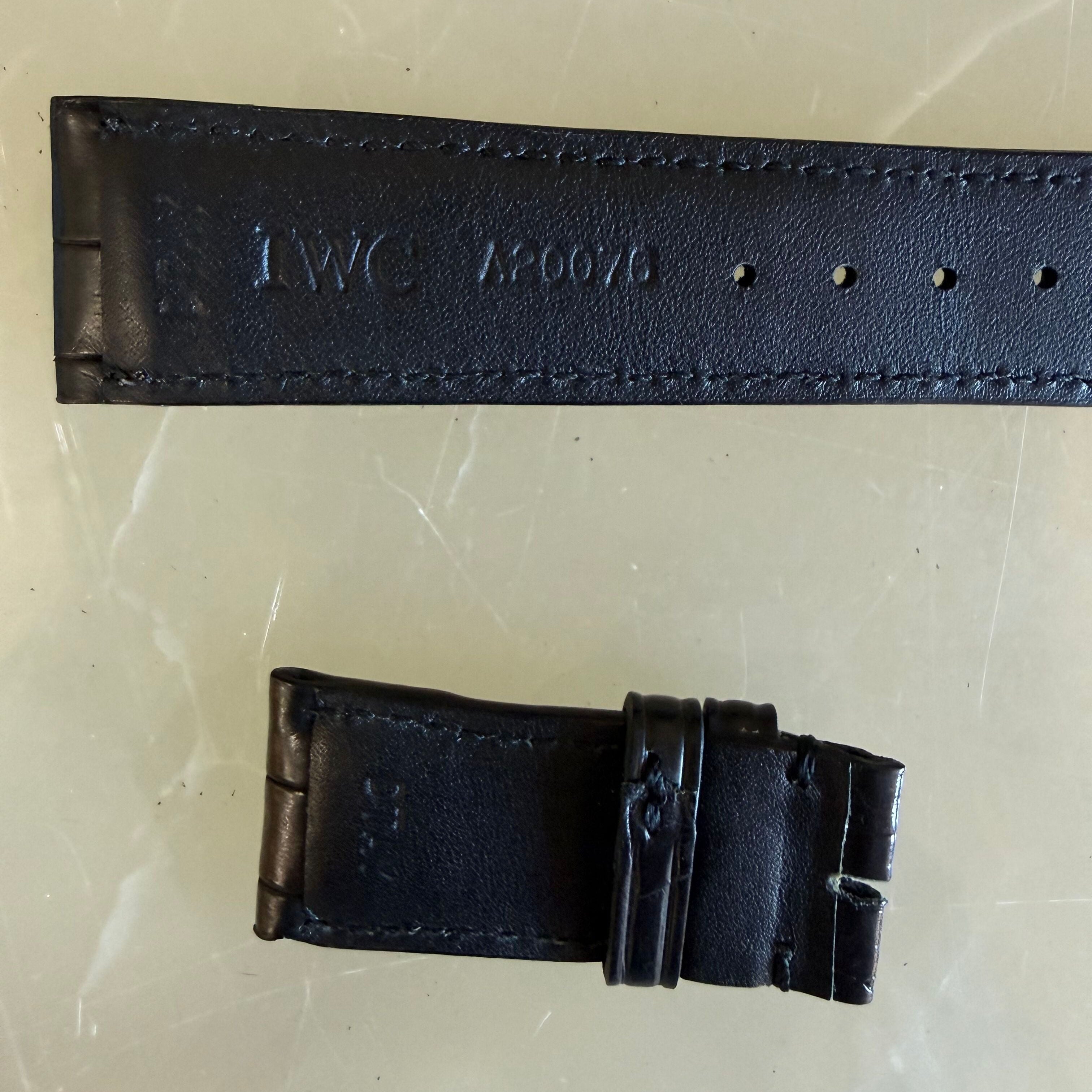 Authentic IWC Black Alligator Watch Band Strap 20.5mm