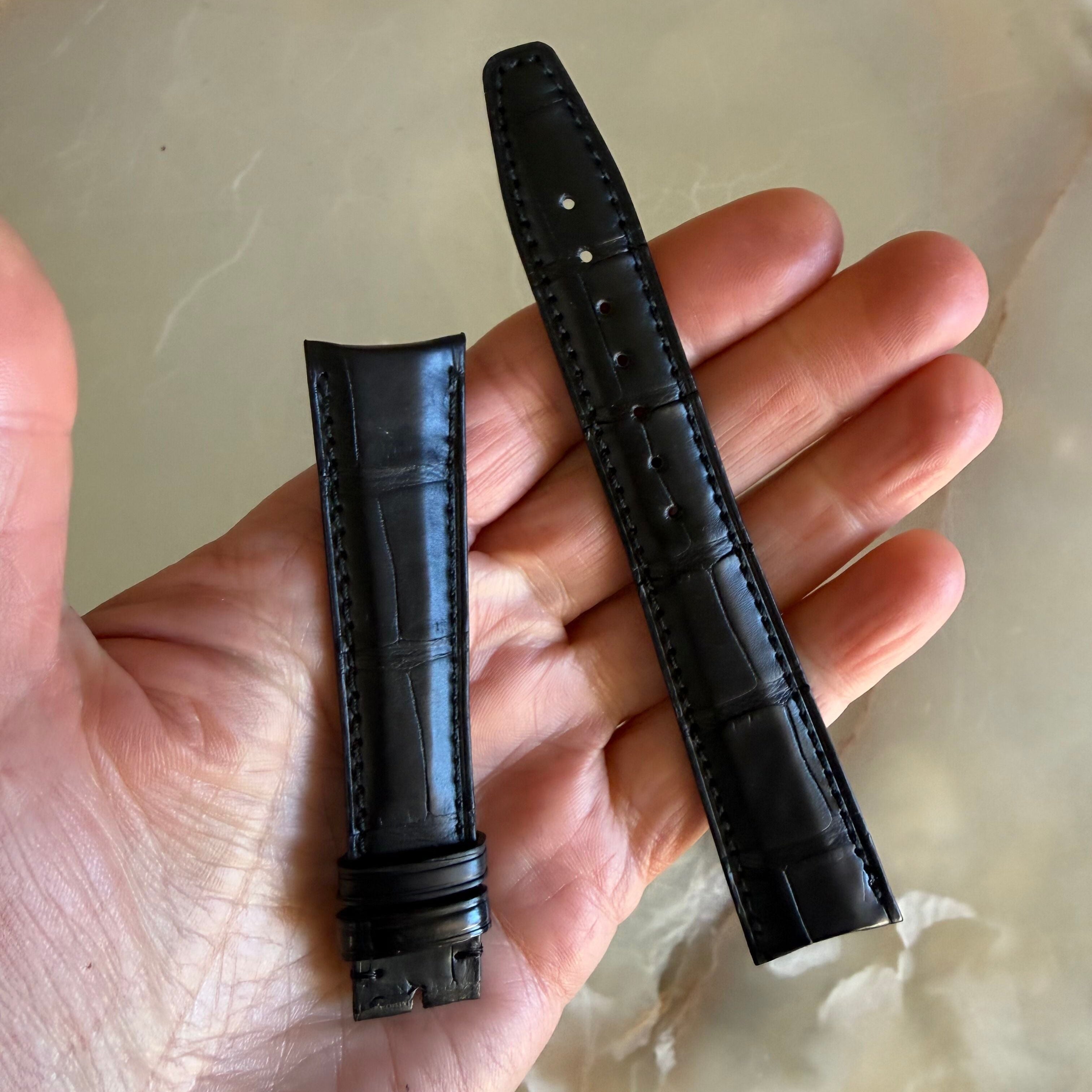 Authentic IWC Black Alligator Watch Band Strap 20mm