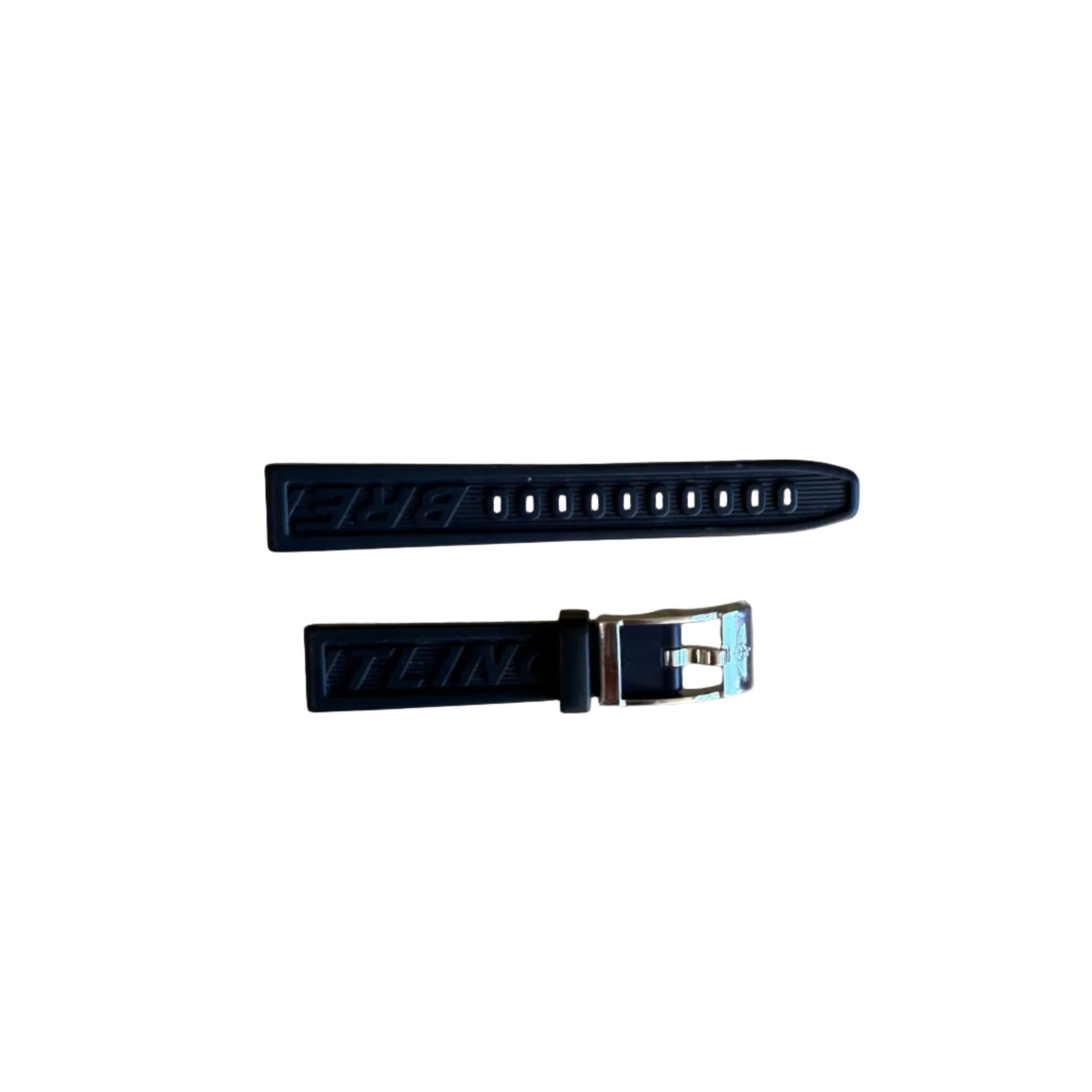 Authentic Breitling Blue Rubber Watch Strap Band 16mm w Buckle