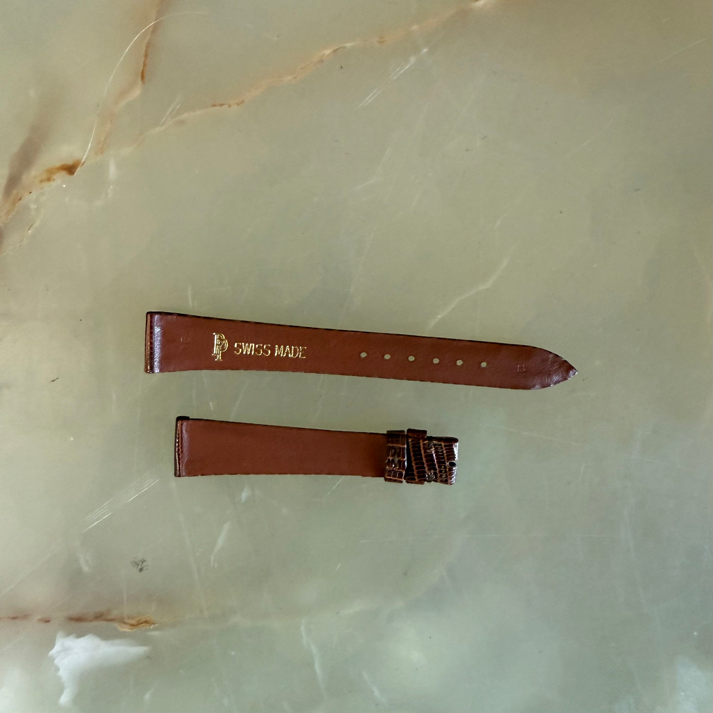 Authentic Patek Philippe Dark Brown Lizard Watch Strap Band 16mm
