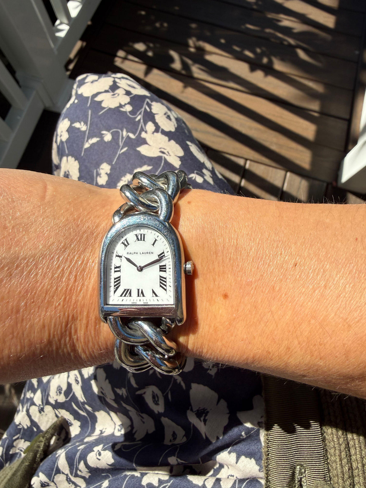 Ralph Lauren Stirrup Collection Petite Link Steel Watch