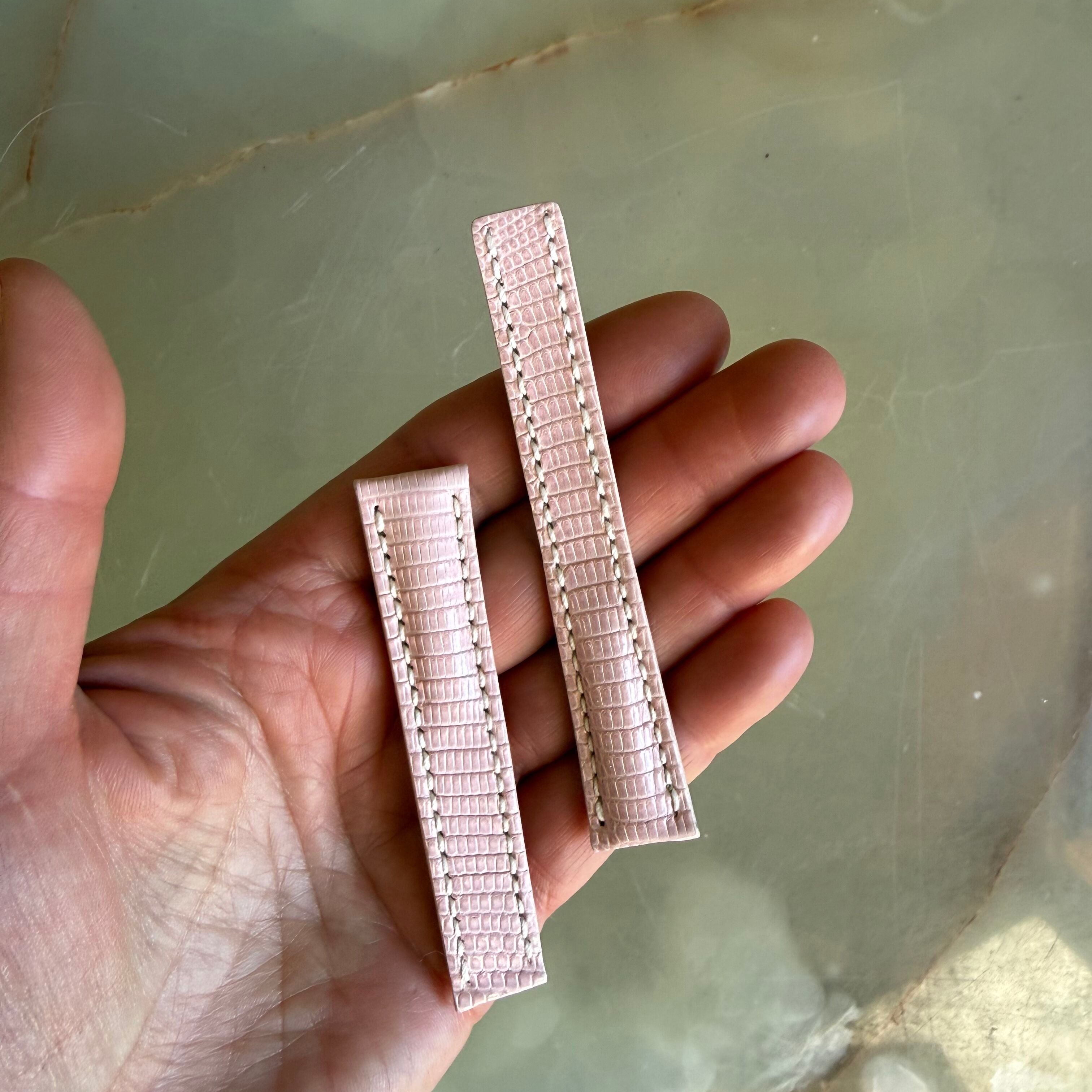 Authentic Breitling Pink Lizard Watch Strap Band 16mm 162Z