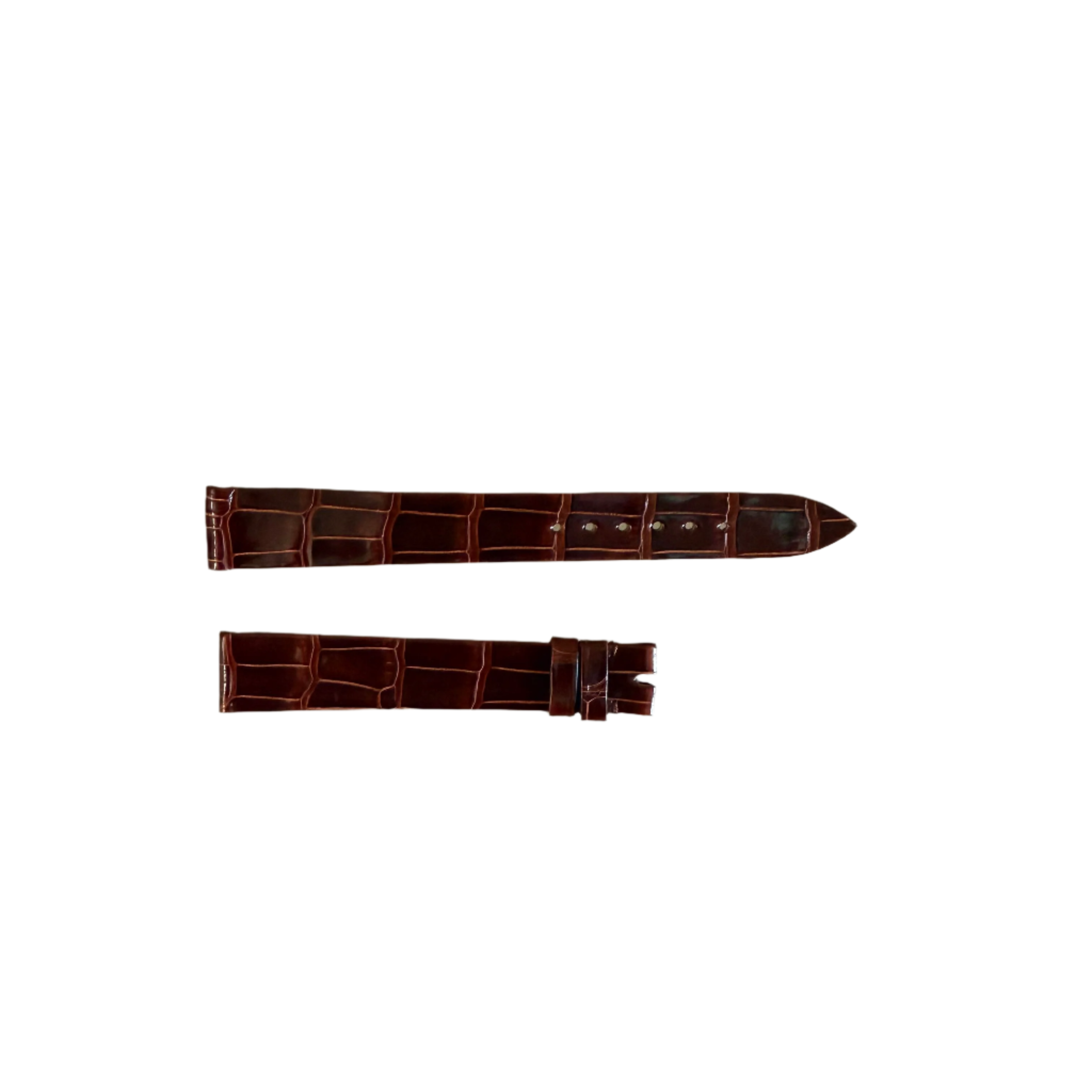 Authentic Patek Philippe Shiny Brown Crocodile Watch Strap Band 16mm