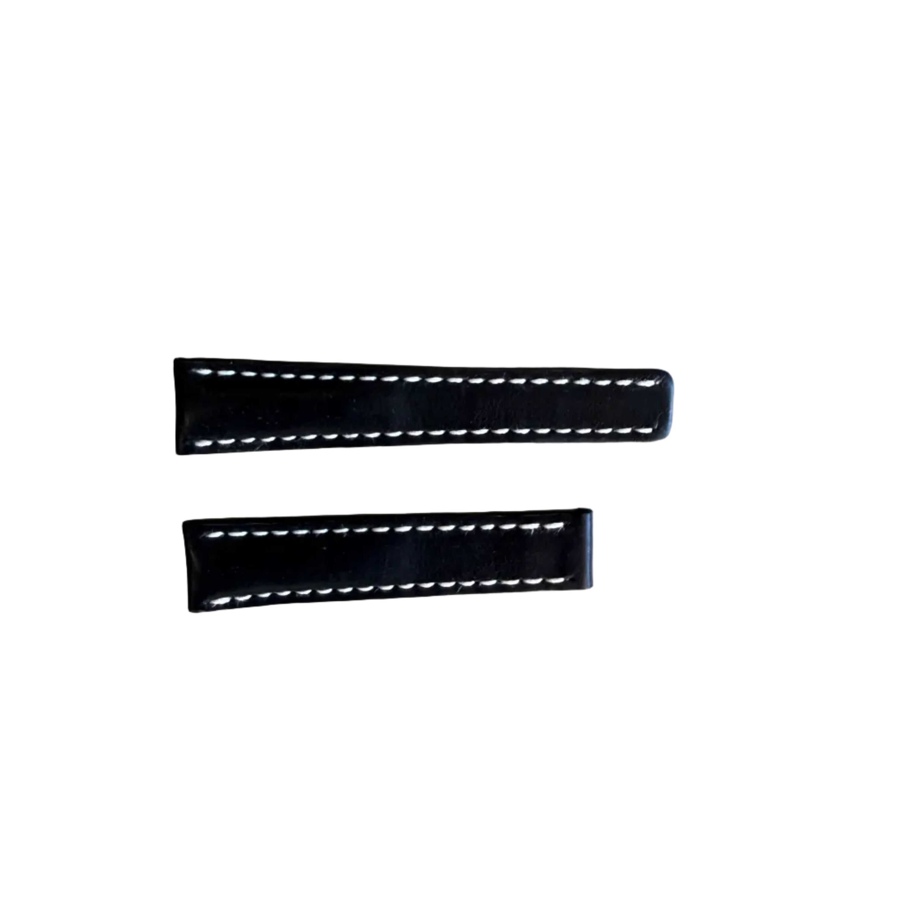 Authentic Breitling Black Leather Watch Strap Band 18mm VUYUB7