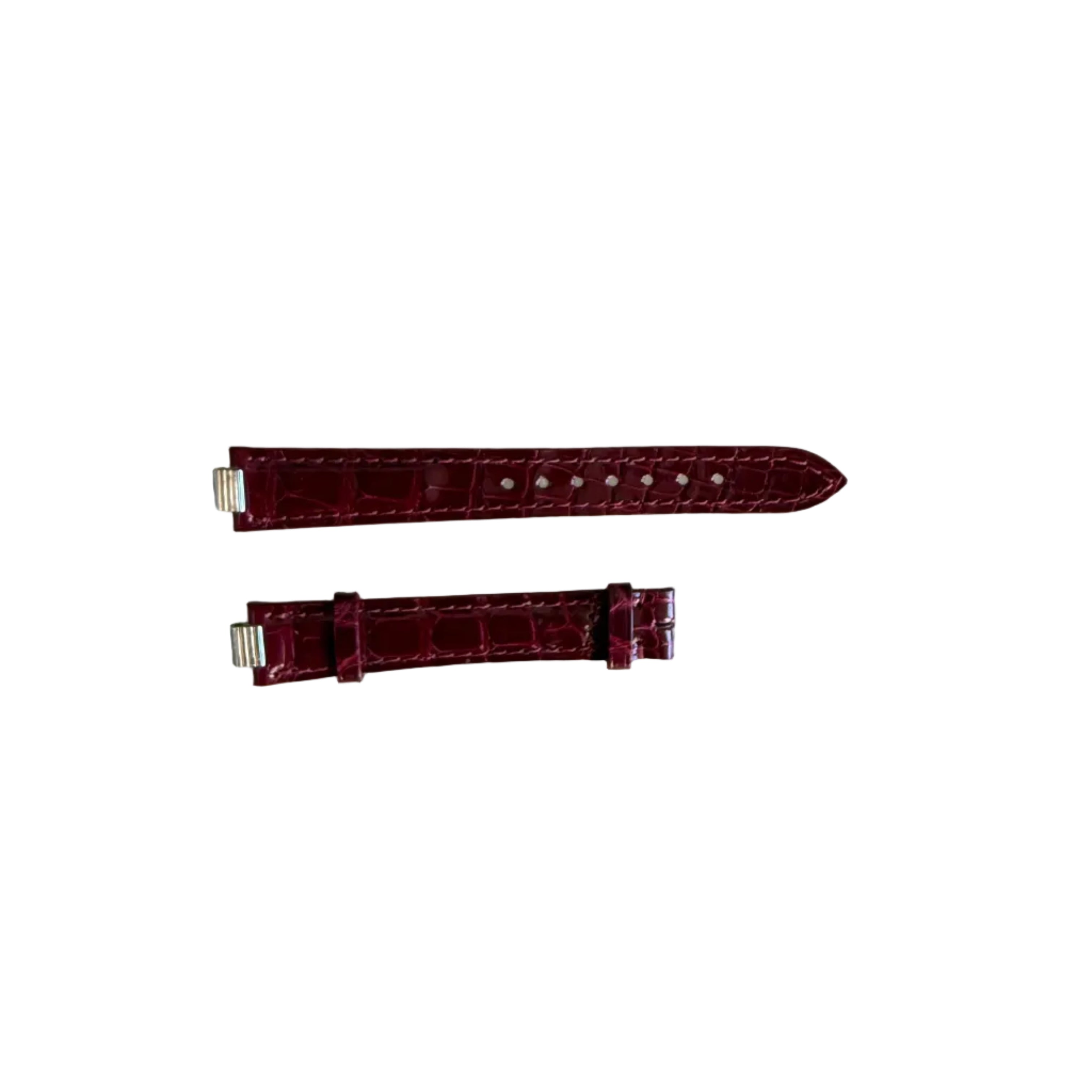 Authentic Cartier 21 Must De Cartier Red Alligator Watch Strap Band 14.15mm KD89AY27-S06