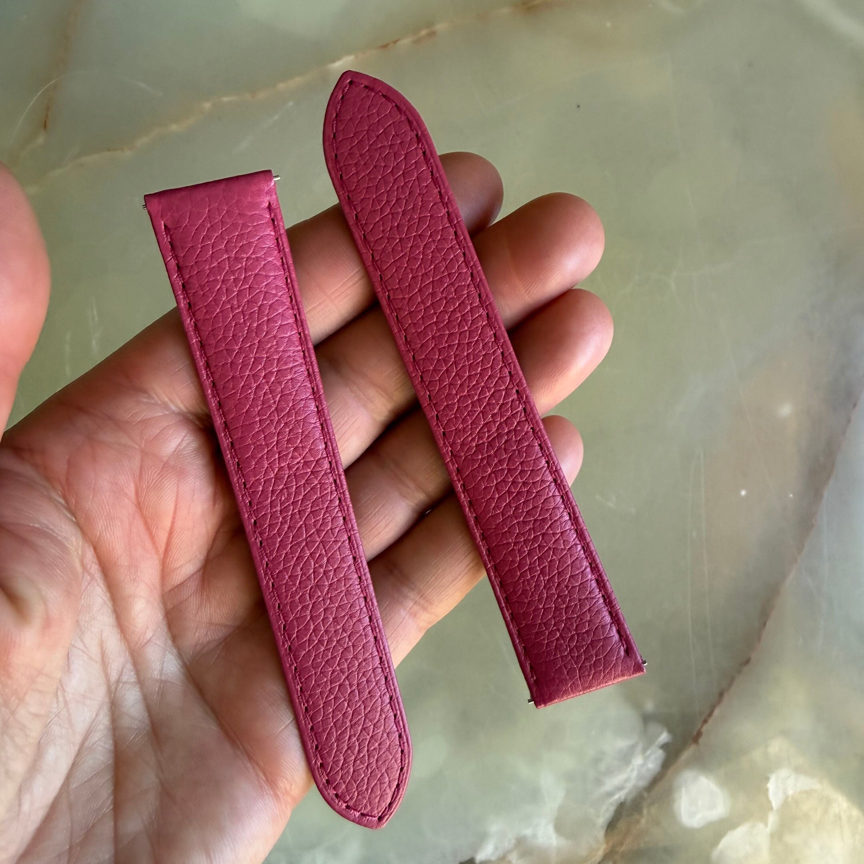 Authentic Cartier Pink Calfskin Watch Strap Band 20mm KD6XJAC5