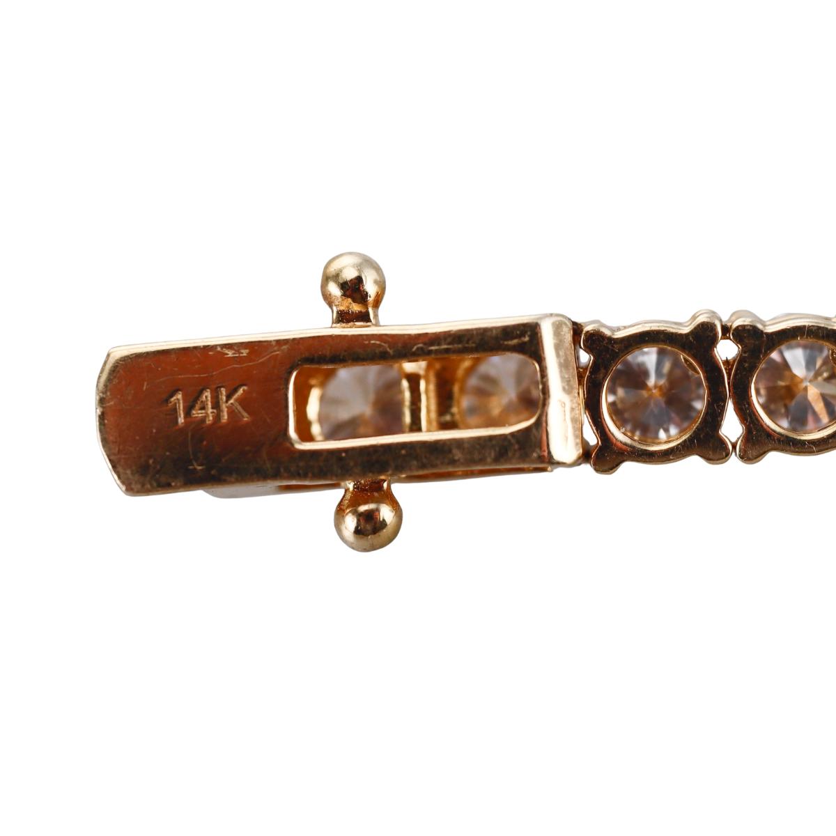 Solid 14k Gold Lab Grown 21.86ctw Round Diamond Tennis Necklace